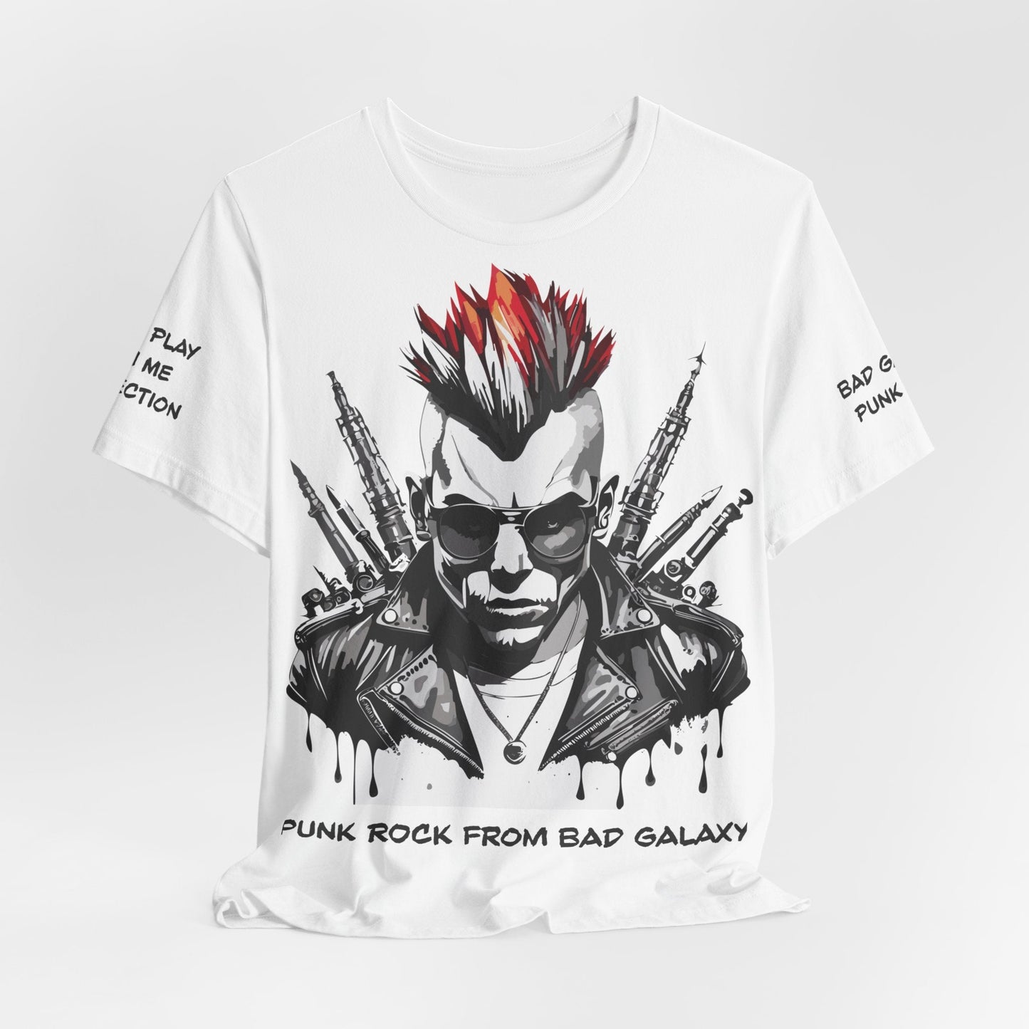 Punk Rock Tee Shirt Made To Order 100 Percent Cotton Lightweight Printed In USA Free Shipping