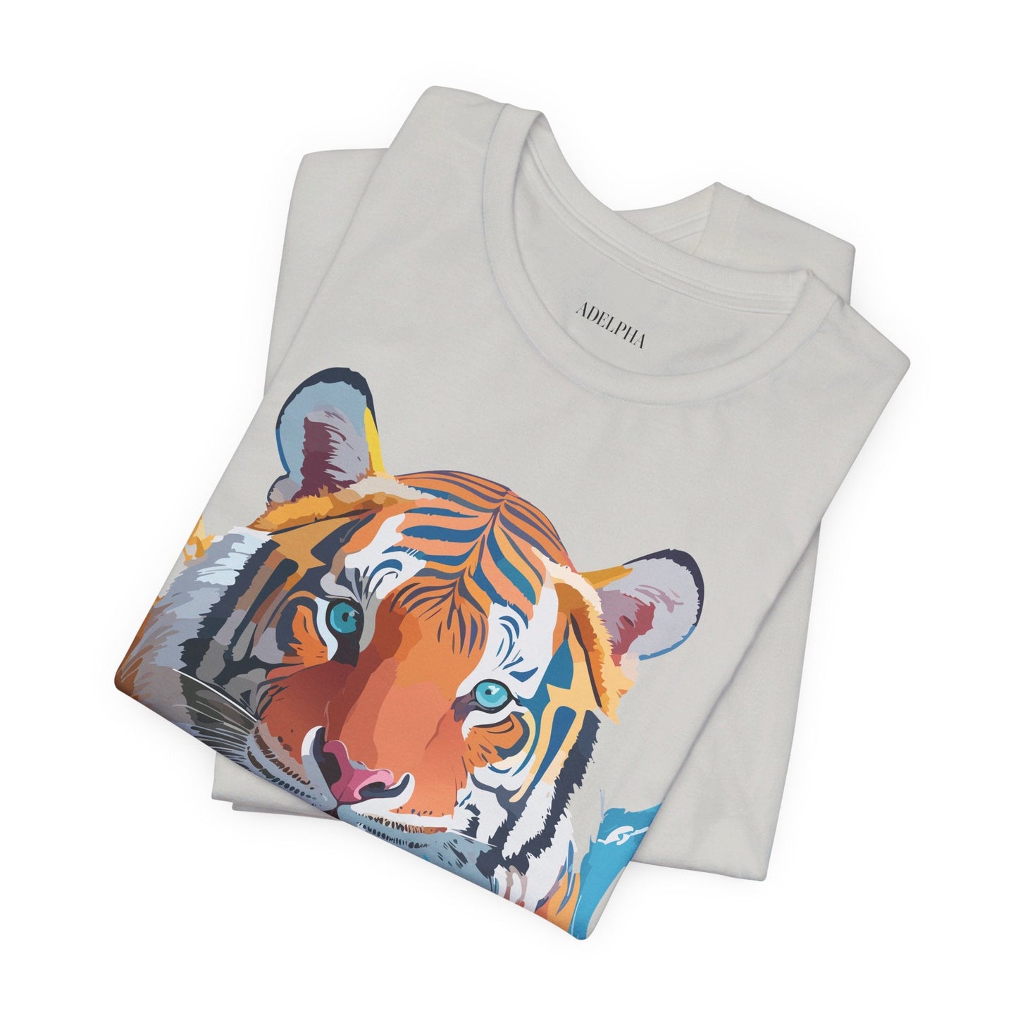 Tiger Graphic Tee Adelpha Unisex Short Sleeve Vintage Inspired Shirt For Casual Wear