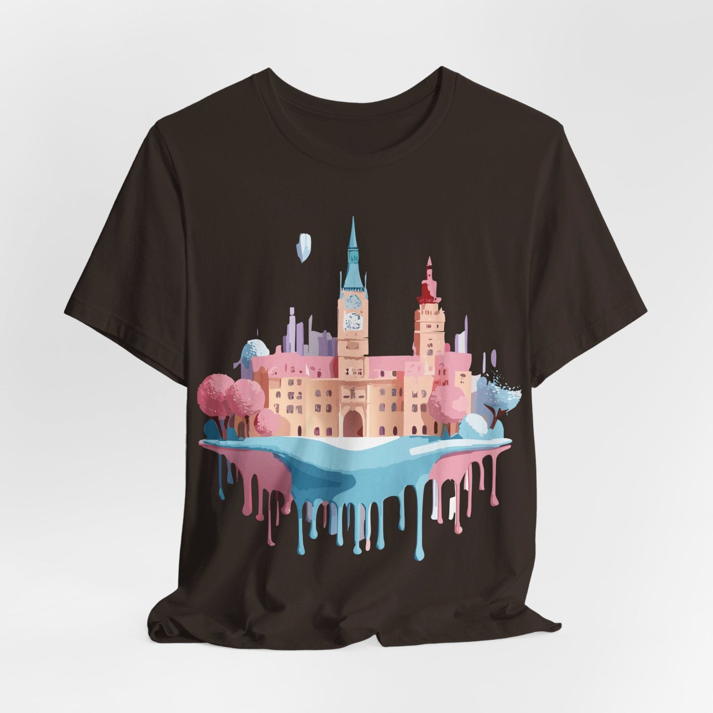 Prague Tourist Shirt Unisex Short Sleeve Graphic Tee Featuring Adelpha Vintage Artwork