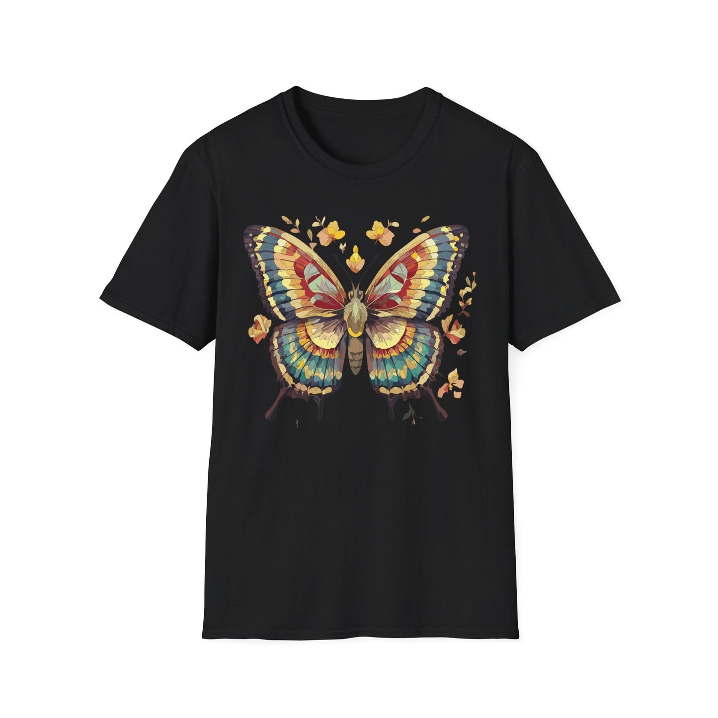 Butterfly Graphic T Shirt Unisex Gildan Softstyle 64000 Monarch Design Lightweight Everyday Wear