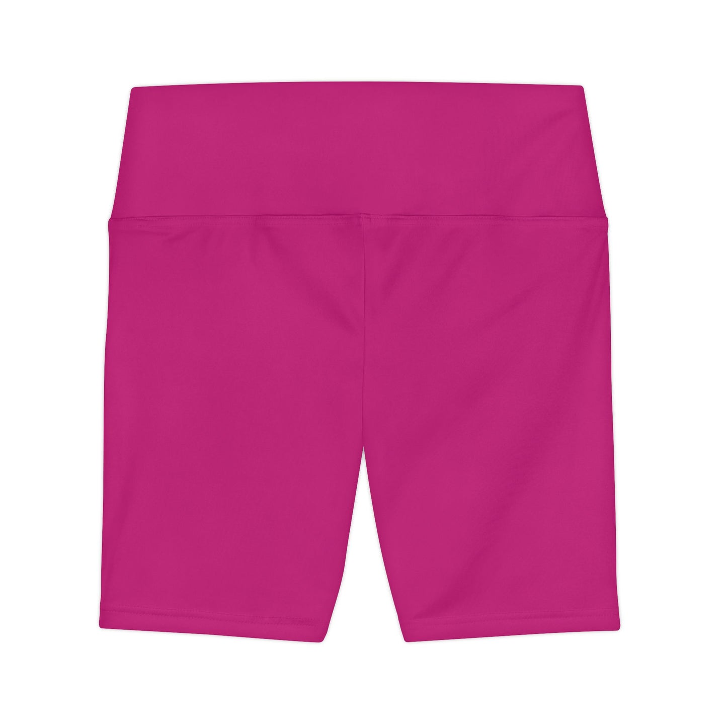 Hot Rose Women's Workout Shorts — Solid High-Waist Biker Shorts for Exercise & Everyday Wear