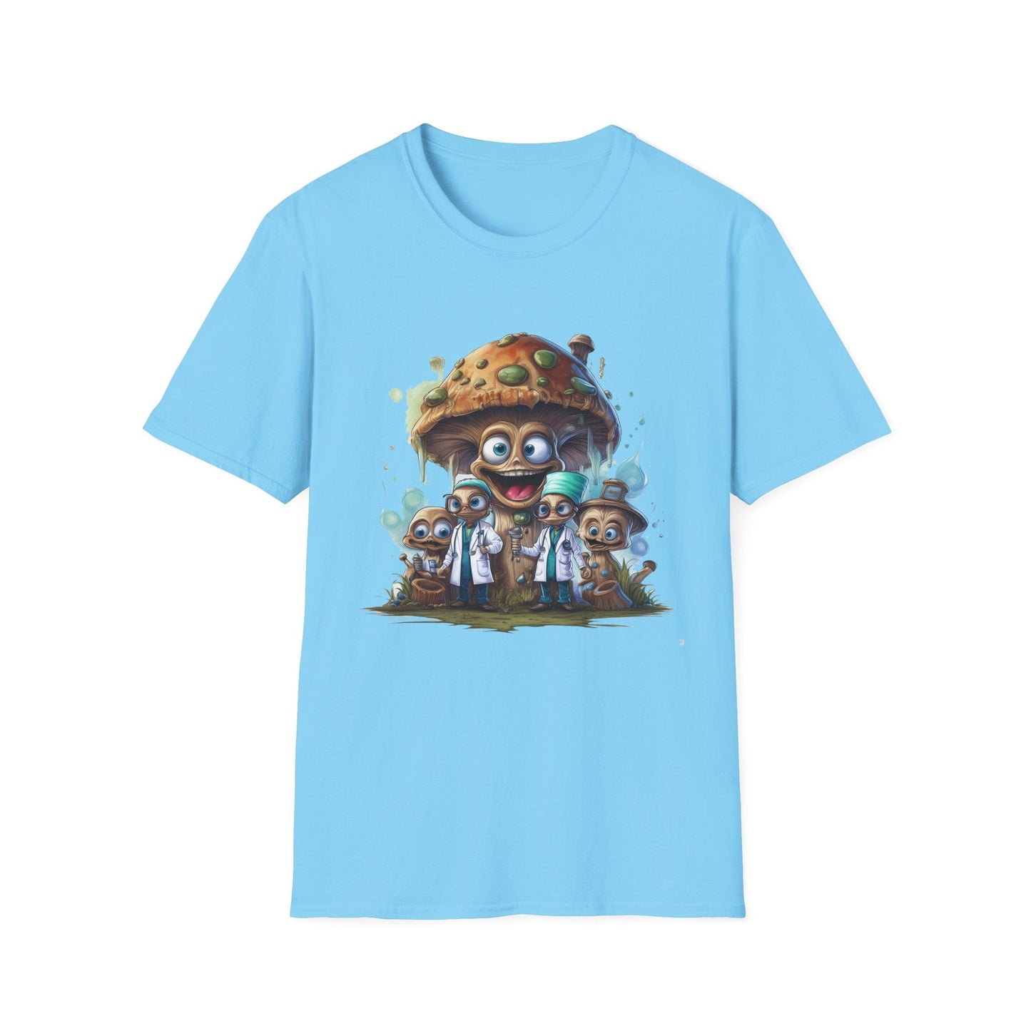 Mashroom Tee Shirt Unisex Funny Mushroom Design Softstyle 64000 Cotton Graphic Tee