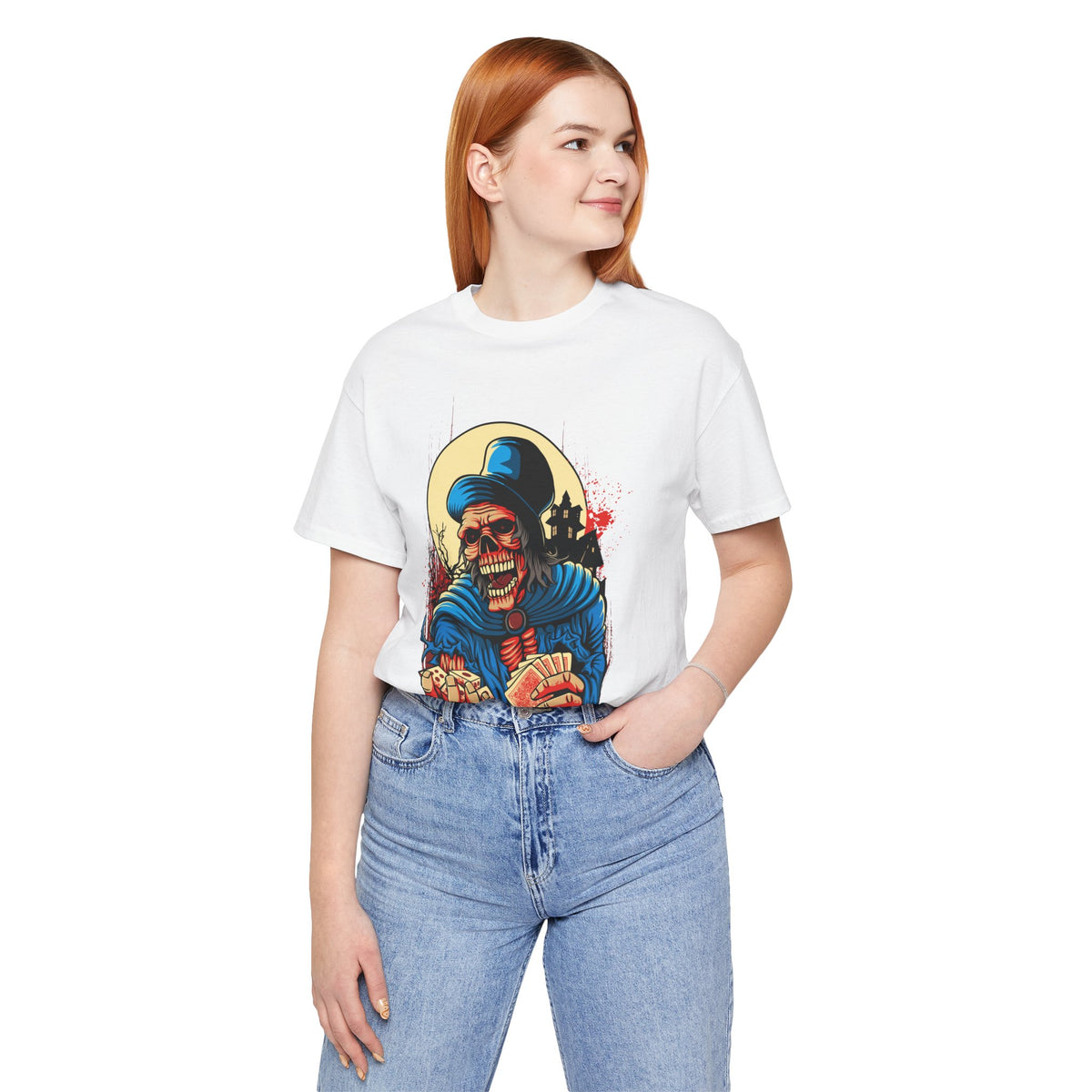 Skull Graphic Design Tee, Skull Shirt, Vintage Tees, Art Design T-Shirt, Graphic Tee, Art Shirts - 1