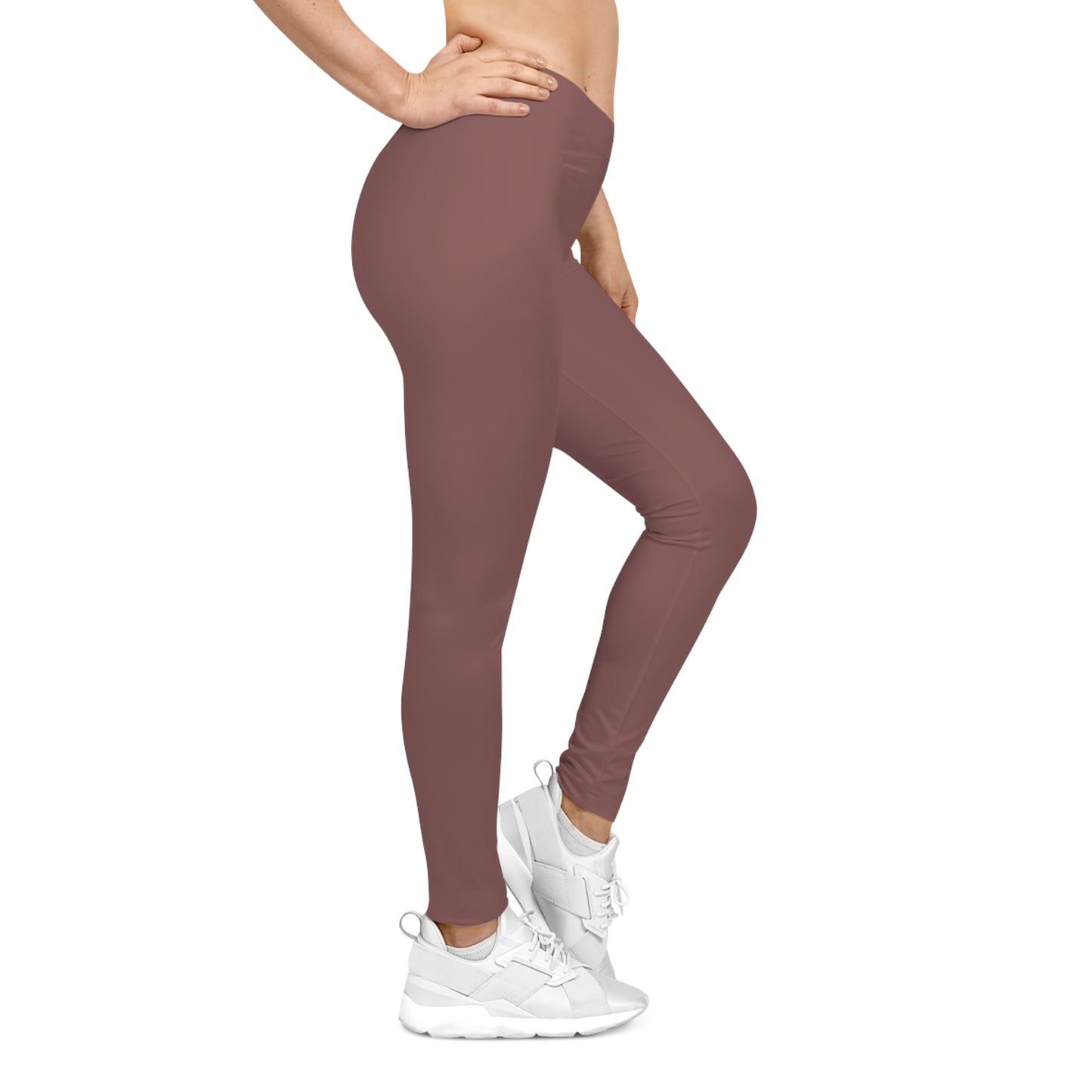 Smoky Rose Color Women's Poly-Span Casual Leggings XS-2XL