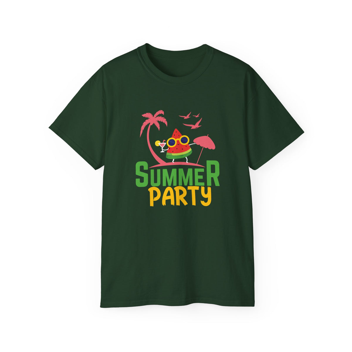 Summer Party Frog Tee | Tropical Palm Cocktail Design