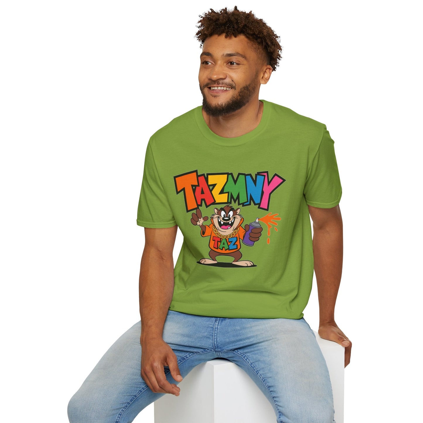 Unisex Cartoon T Shirt With Animation Print Funny Animals Softstyle Tee From Gildan 64000