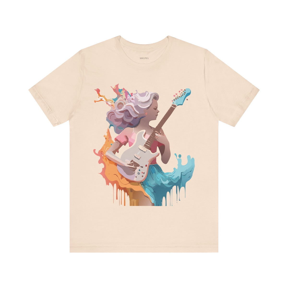 Music Graphic Unisex Cotton Bella+Canvas Tee with Art Design n183