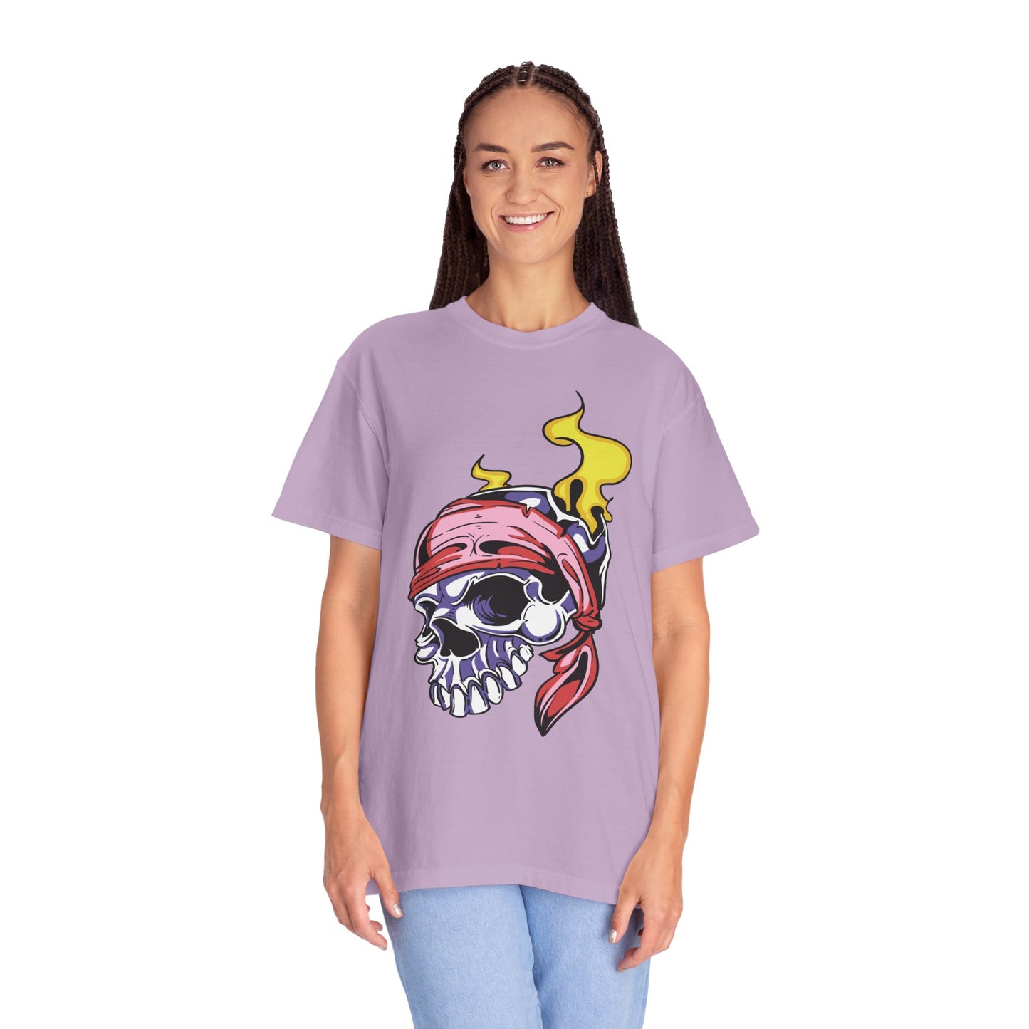 Unisex Cotton Tee Shirt with Skull