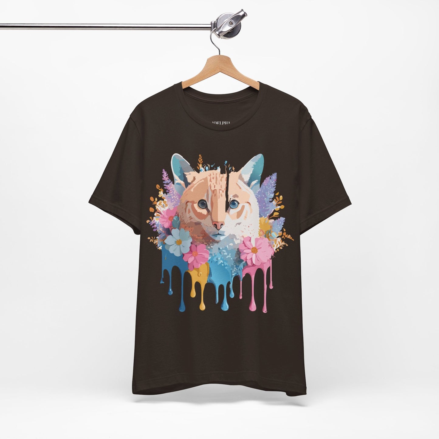Cat Graphic Tee Unisex Vintage Art Design Adelpha Premium Comfort