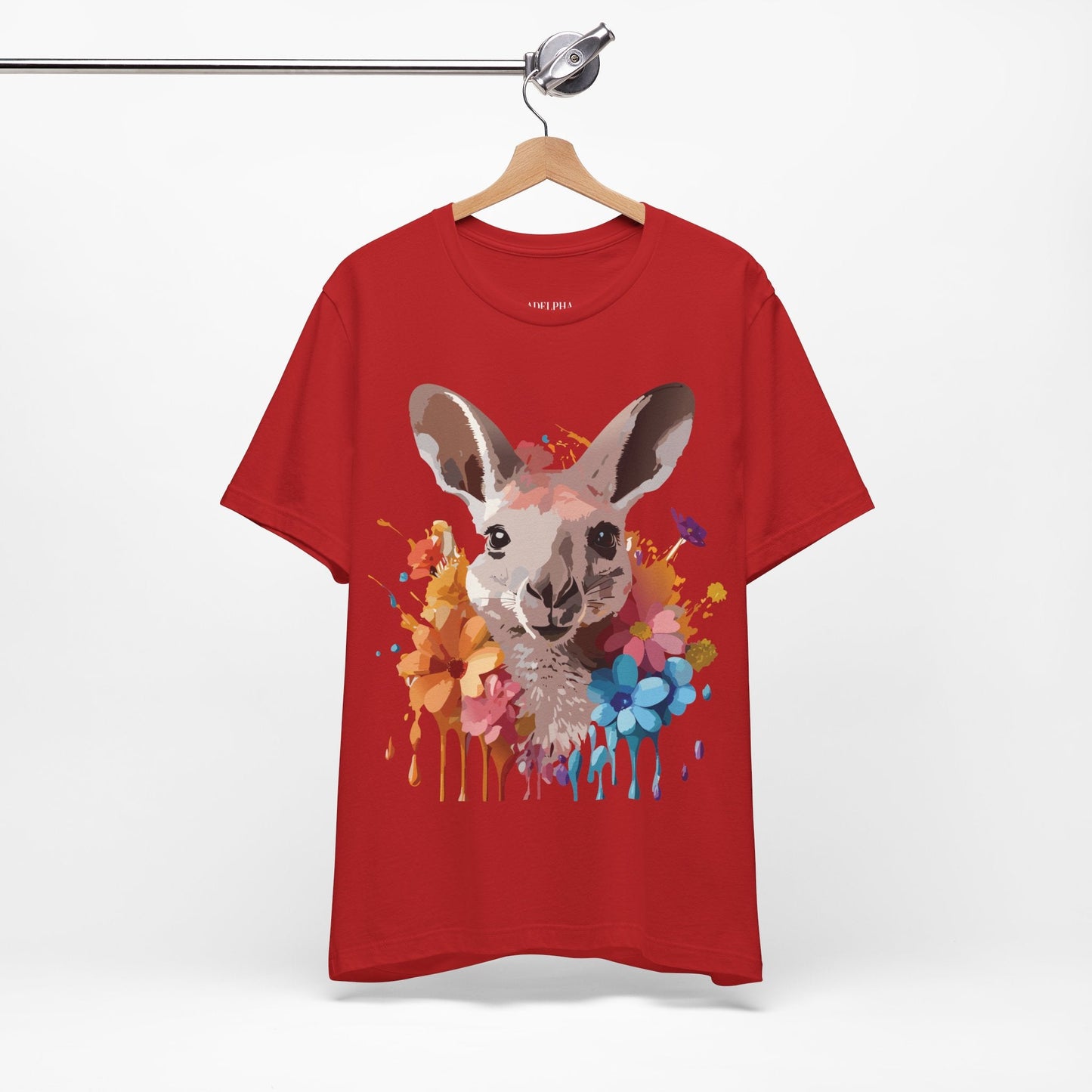 Kangaroo Graphic T Shirt Unisex Adelpha Art Design Vintage Inspired Tee With Original Artwork