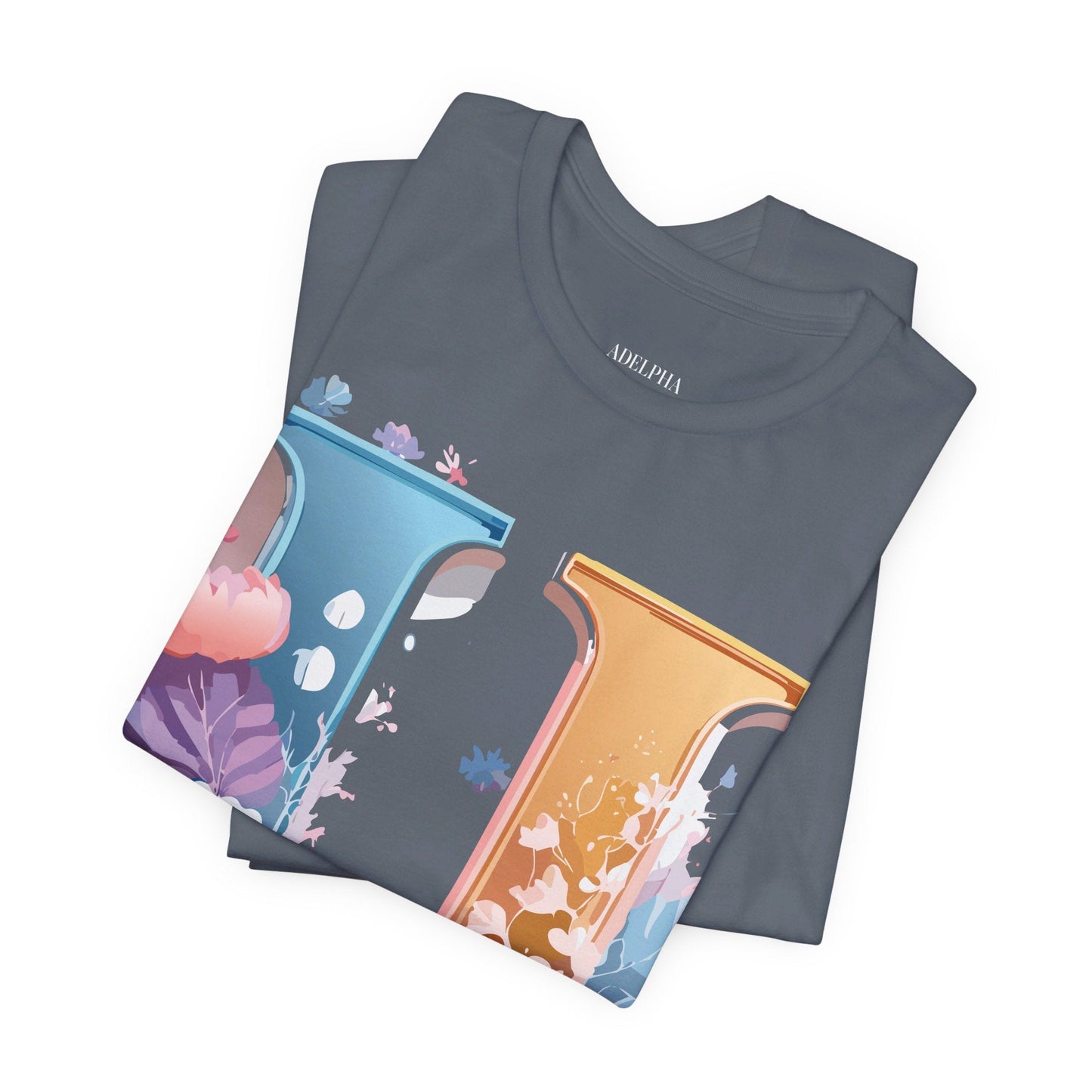 Letter U Graphic Tee Unisex Jersey Short Sleeve Premium Adelpha Art Design Shirt