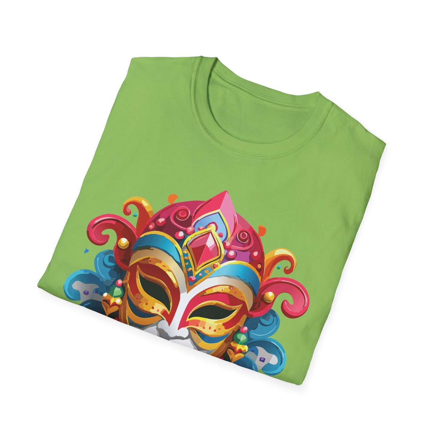 Mask Tee Shirt Unisex Masquerade Tees Softstyle 64000 100 Percent Cotton Lightweight Breathable