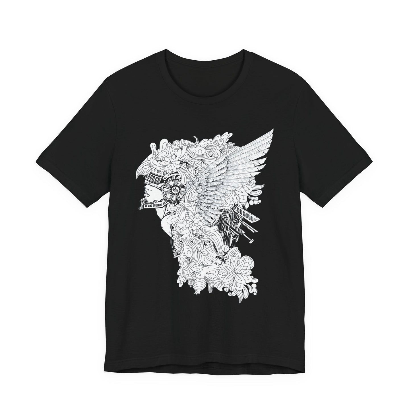 Eagle Illustration Graphic Unisex Cotton T-Shirt r26