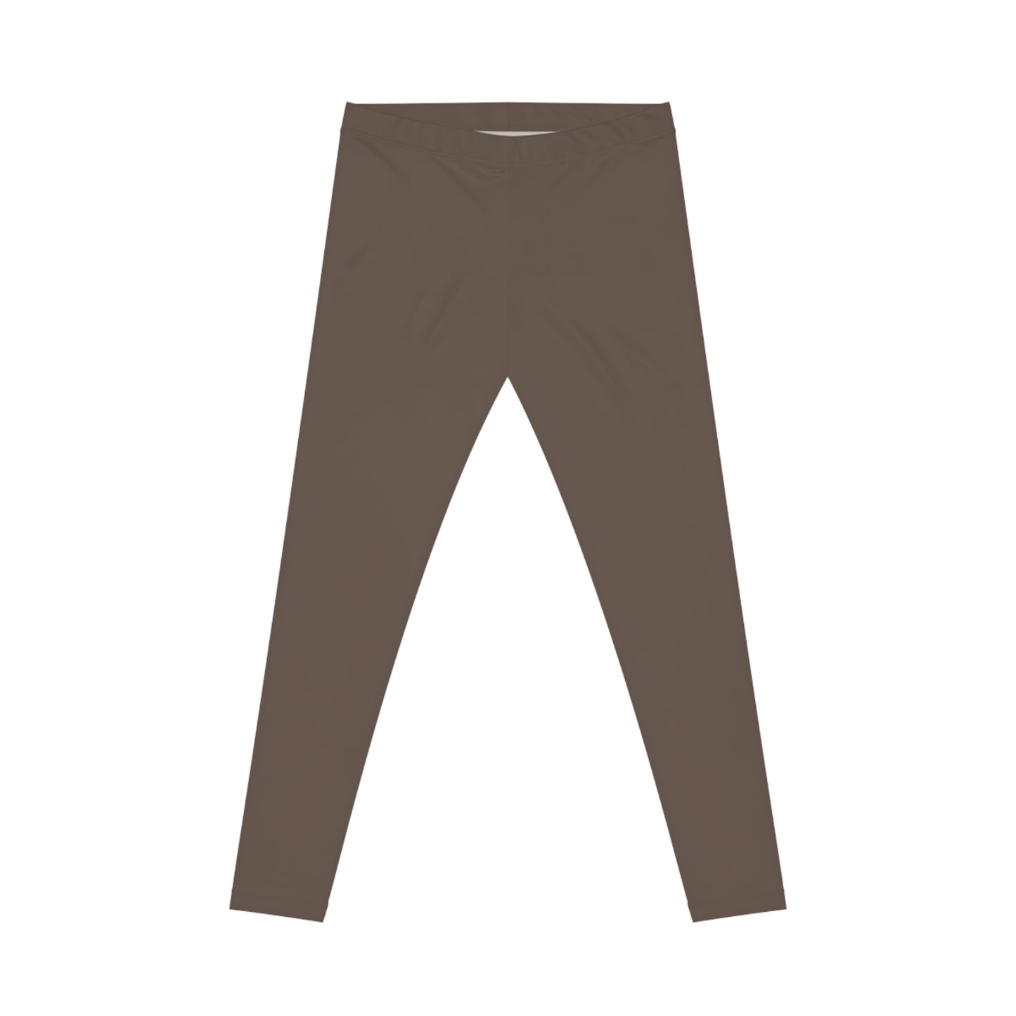 Toffee Brown Color Women's Poly-Span Casual Leggings XS-2XL