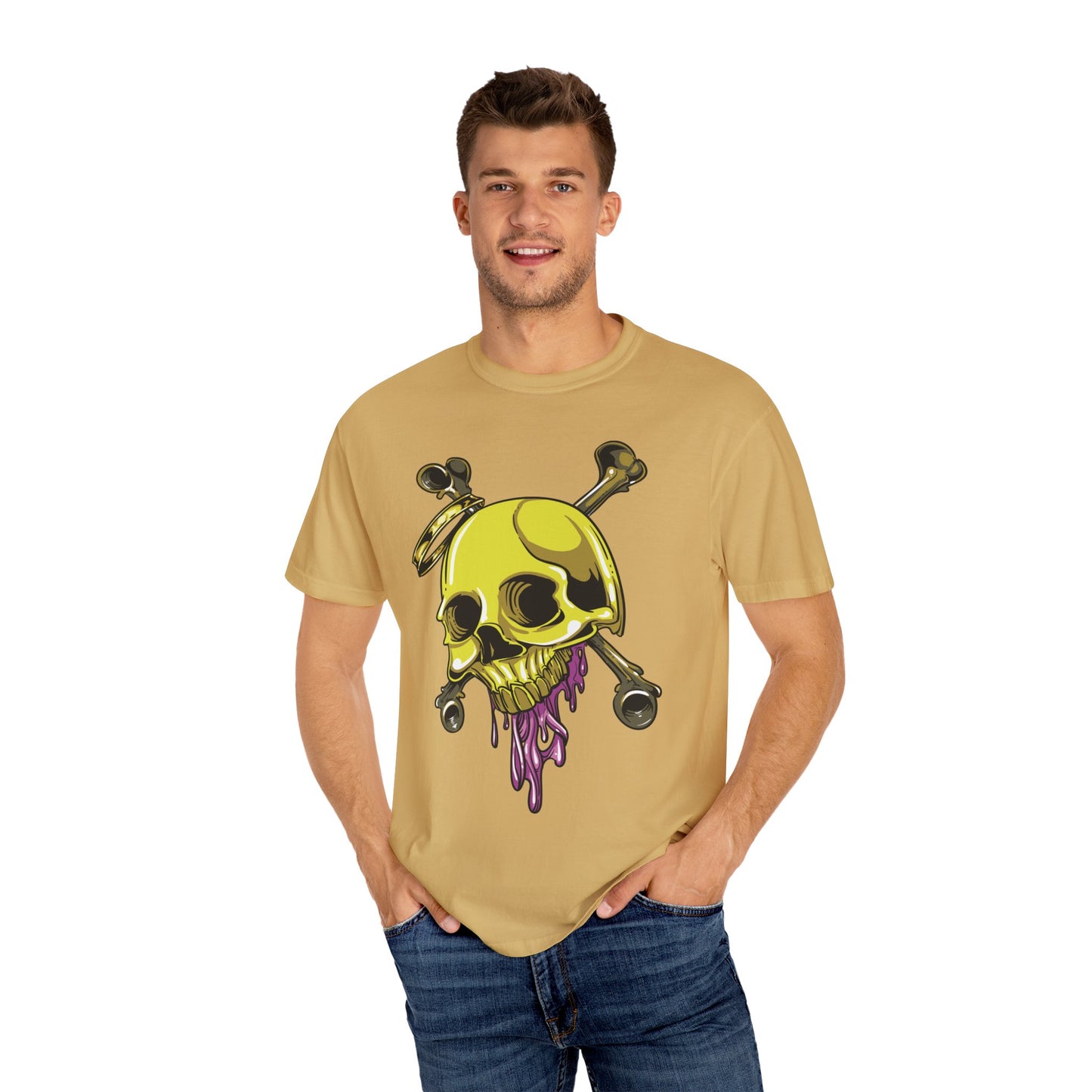 Unisex Cotton Tee Shirt with Skull