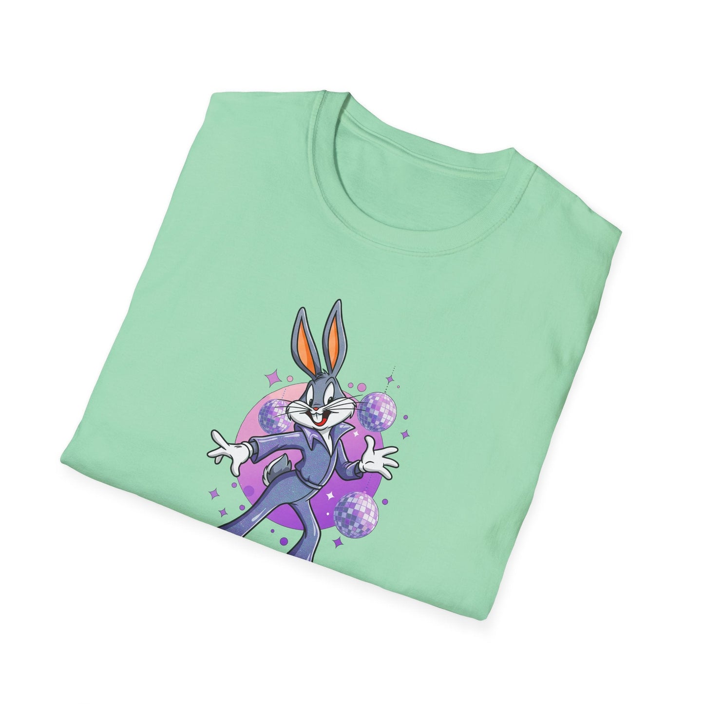 Cartoon Bunny Graphic Unisex Cotton Animal Animation Artwork Design Tee 5