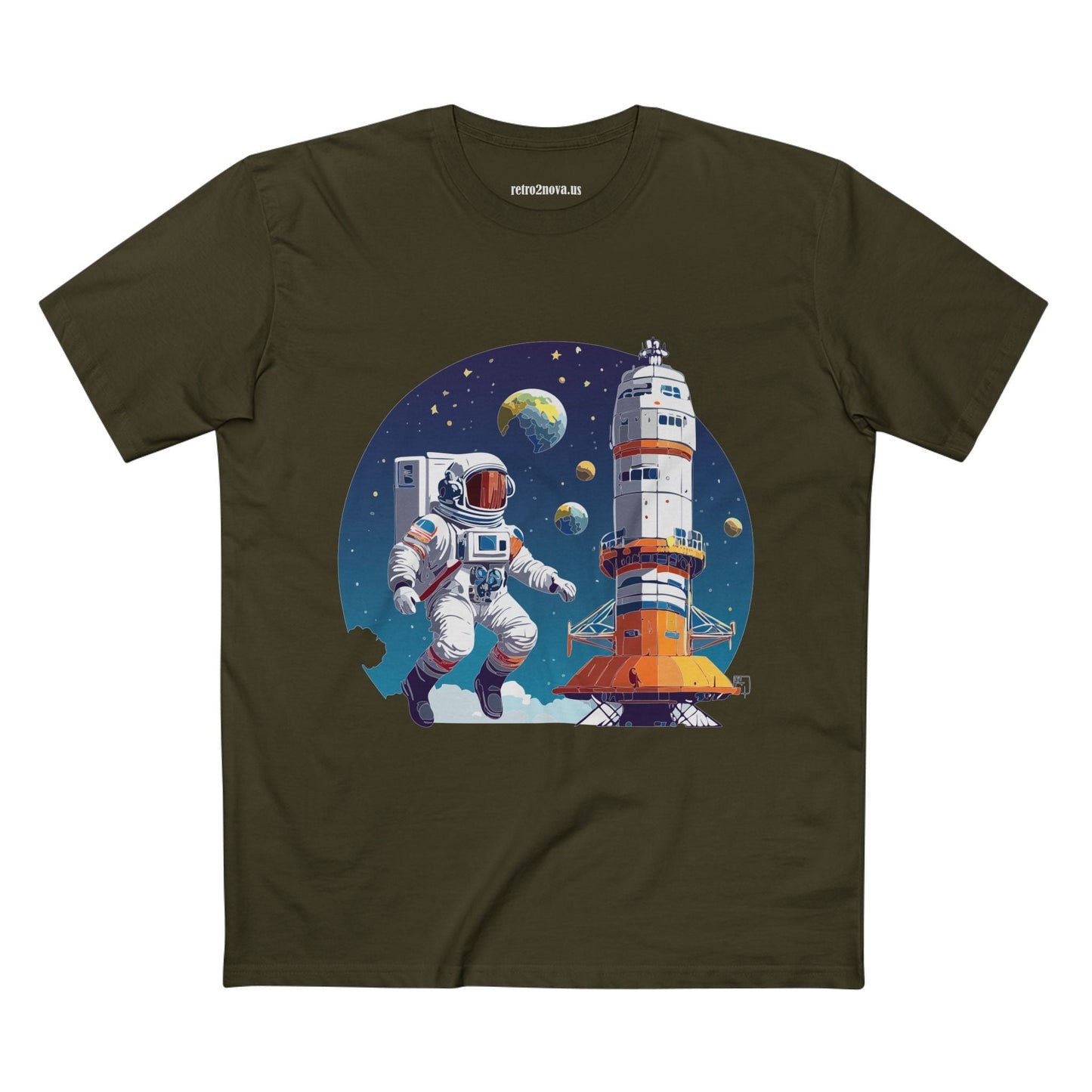 Cosmos Astronaut Shirt Unisex Premium Cotton Tee With Original Space Art Design From Retro2Nova