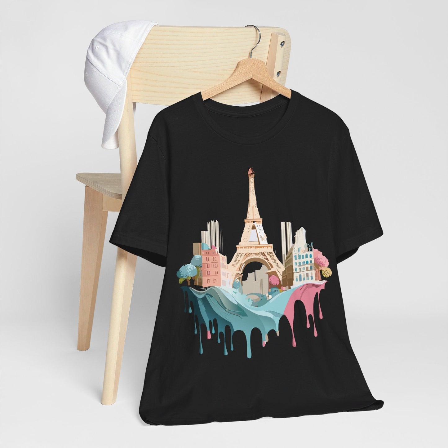 Paris Tourist Shirt Graphic Tee Unisex Jersey Short Sleeve Art Design By Adelpha Vintage Inspired
