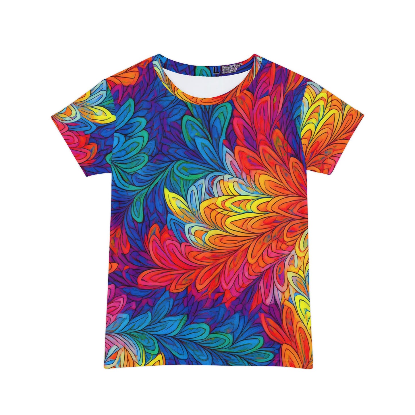 Women Poly Span T-Shirt with Floral Print