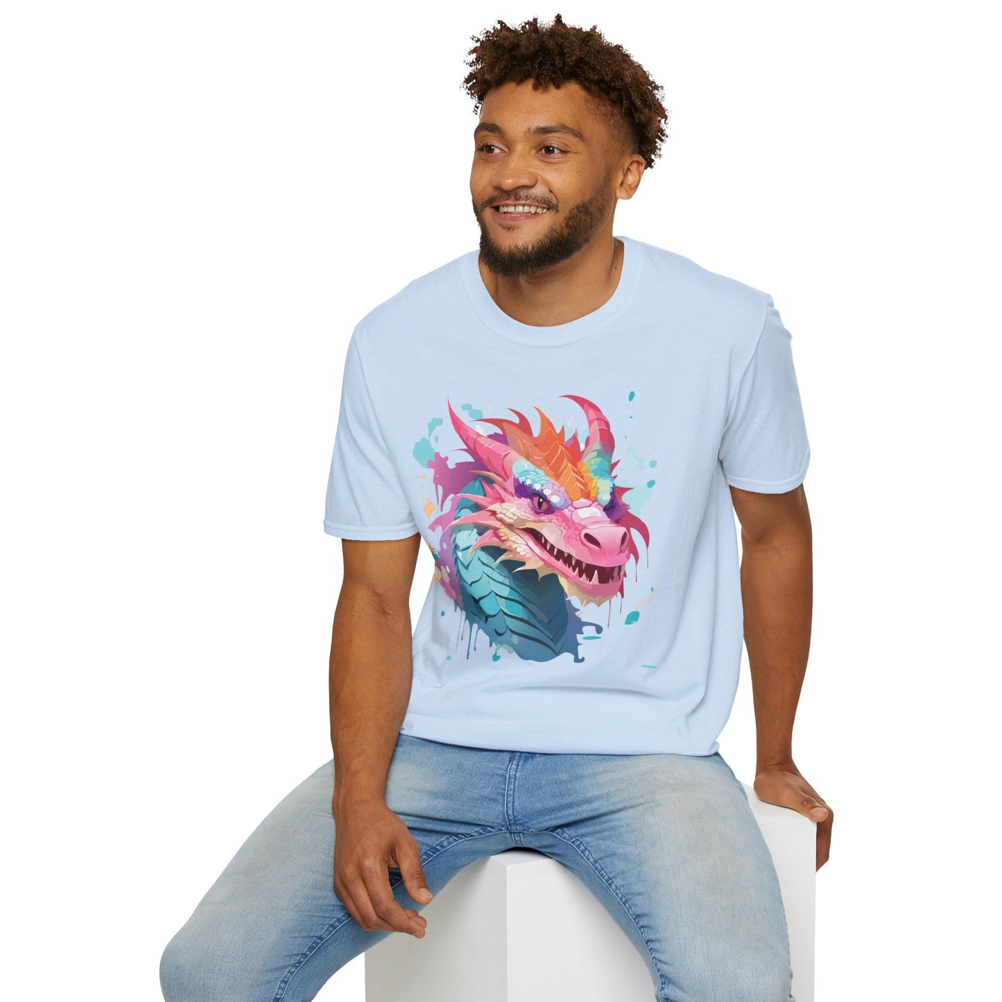 Dragon T Shirt Unisex Dragon Graphic Tee Softstyle 64000 Lightweight Comfort Durable Breathable