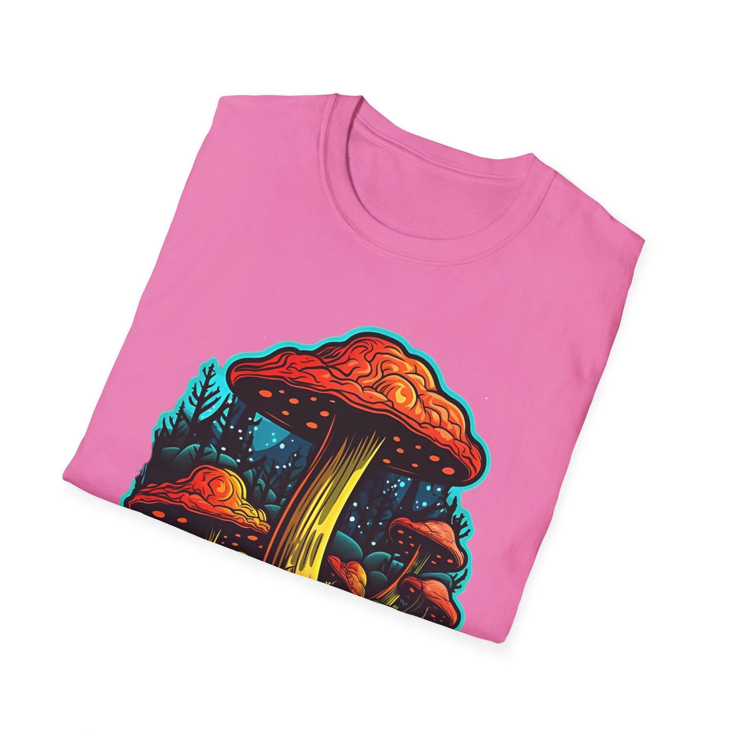 Mashroom Tee Shirt Unisex Softstyle 64000 With Funny Mashroom Fungus Graphic Design
