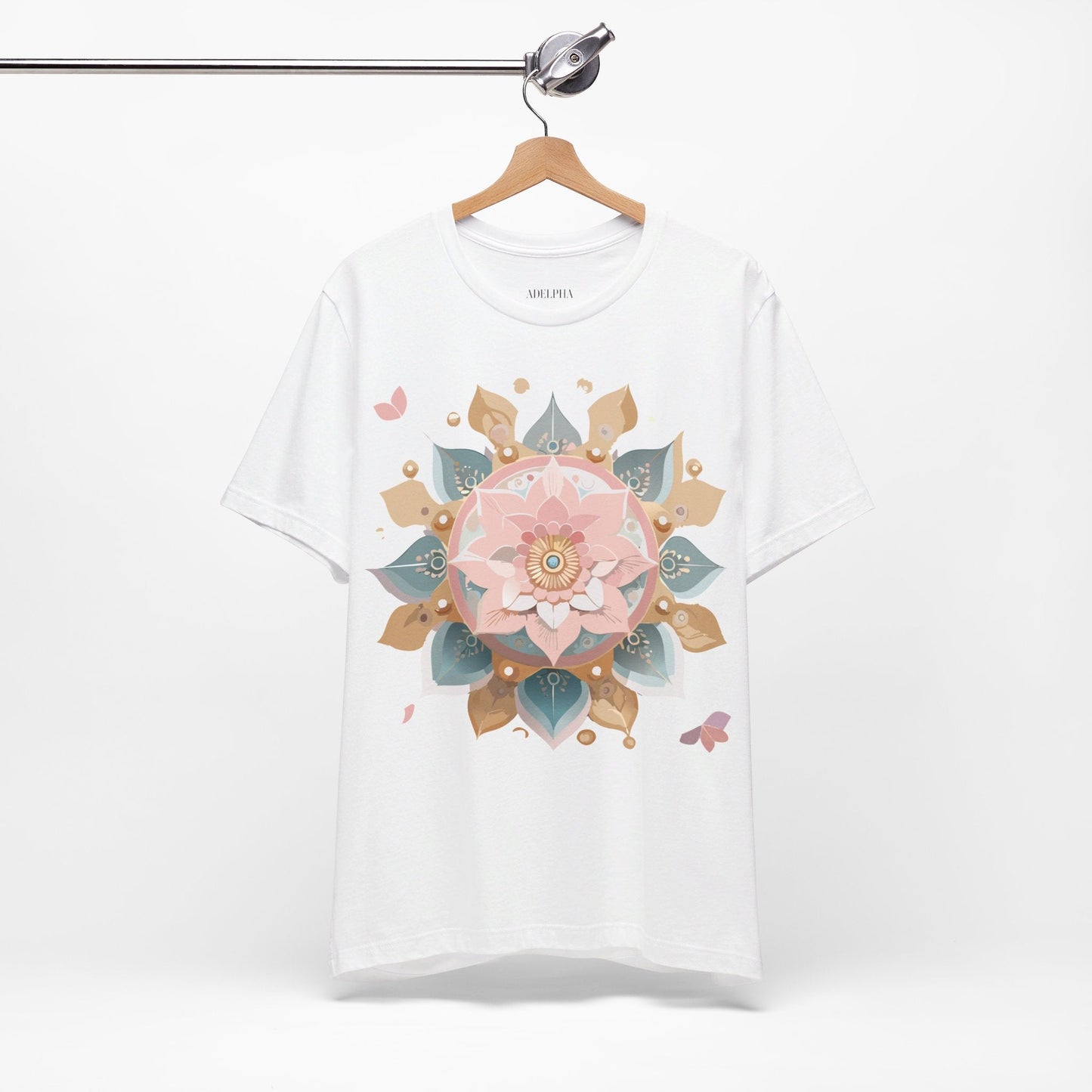 Mandala Shirt Unisex Graphic Tee By Adelpha With Vintage Inspired Artwork Short Sleeve Jersey