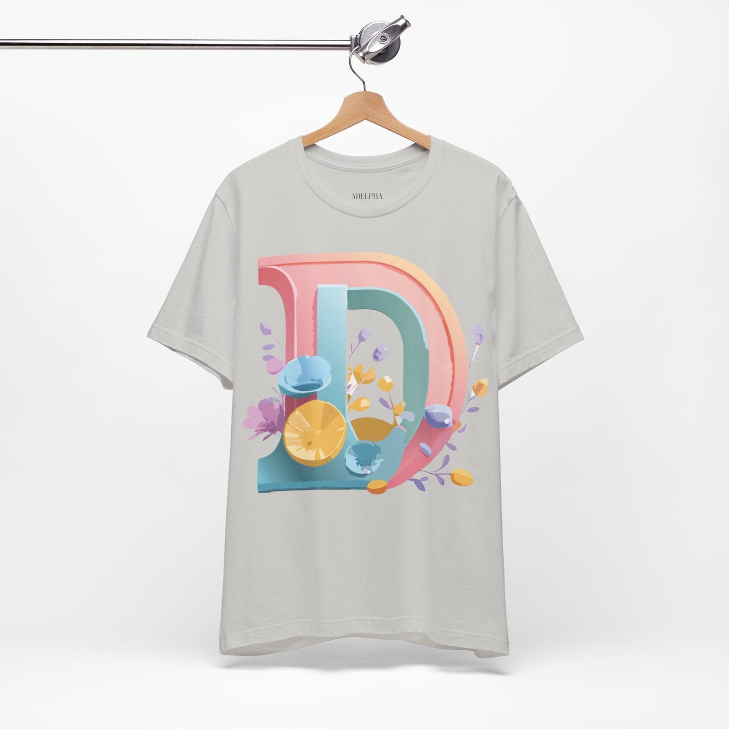 Adelpha Letter D Shirt Unisex Graphic Tee Short Sleeve Vintage Inspired Art Design