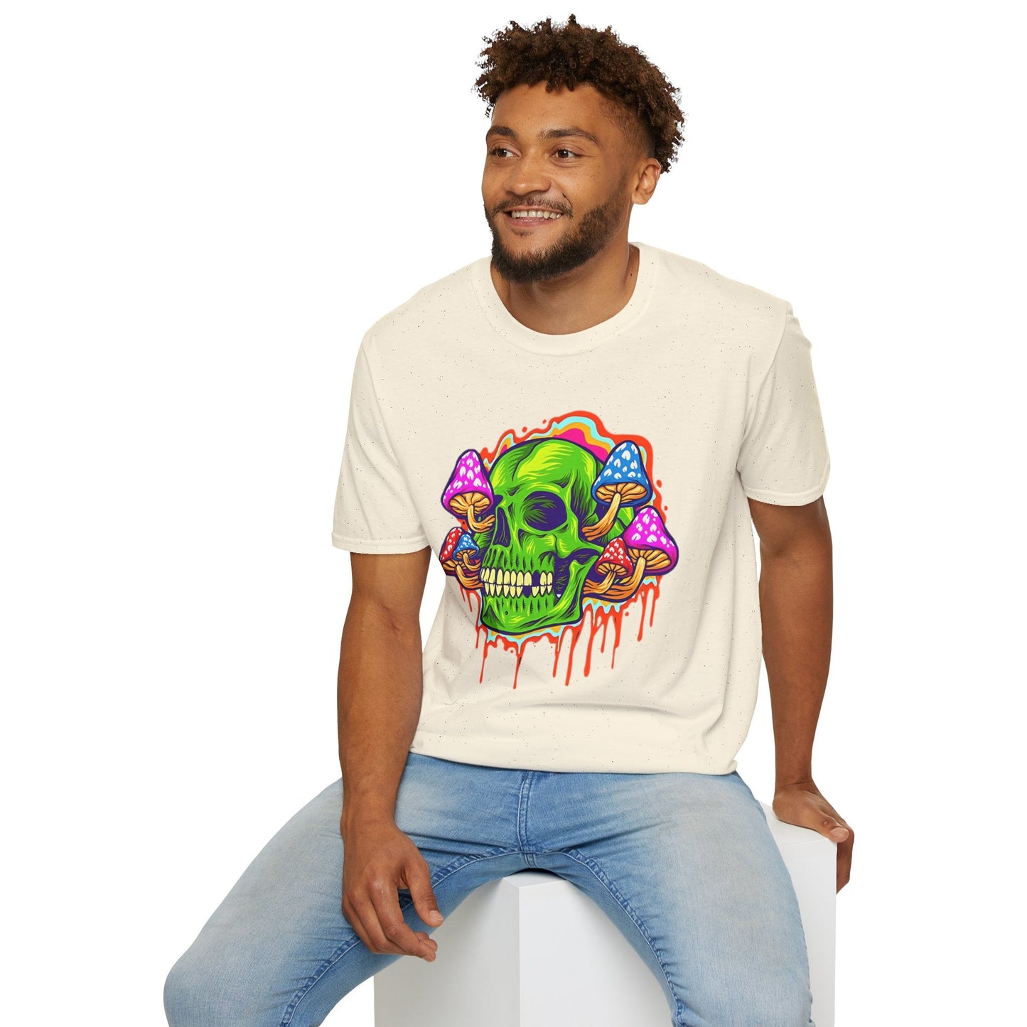 Skull Tee Shirt Unisex Skeleton Shirt With Skull Design Gildan Softstyle 64000 Cotton Tee