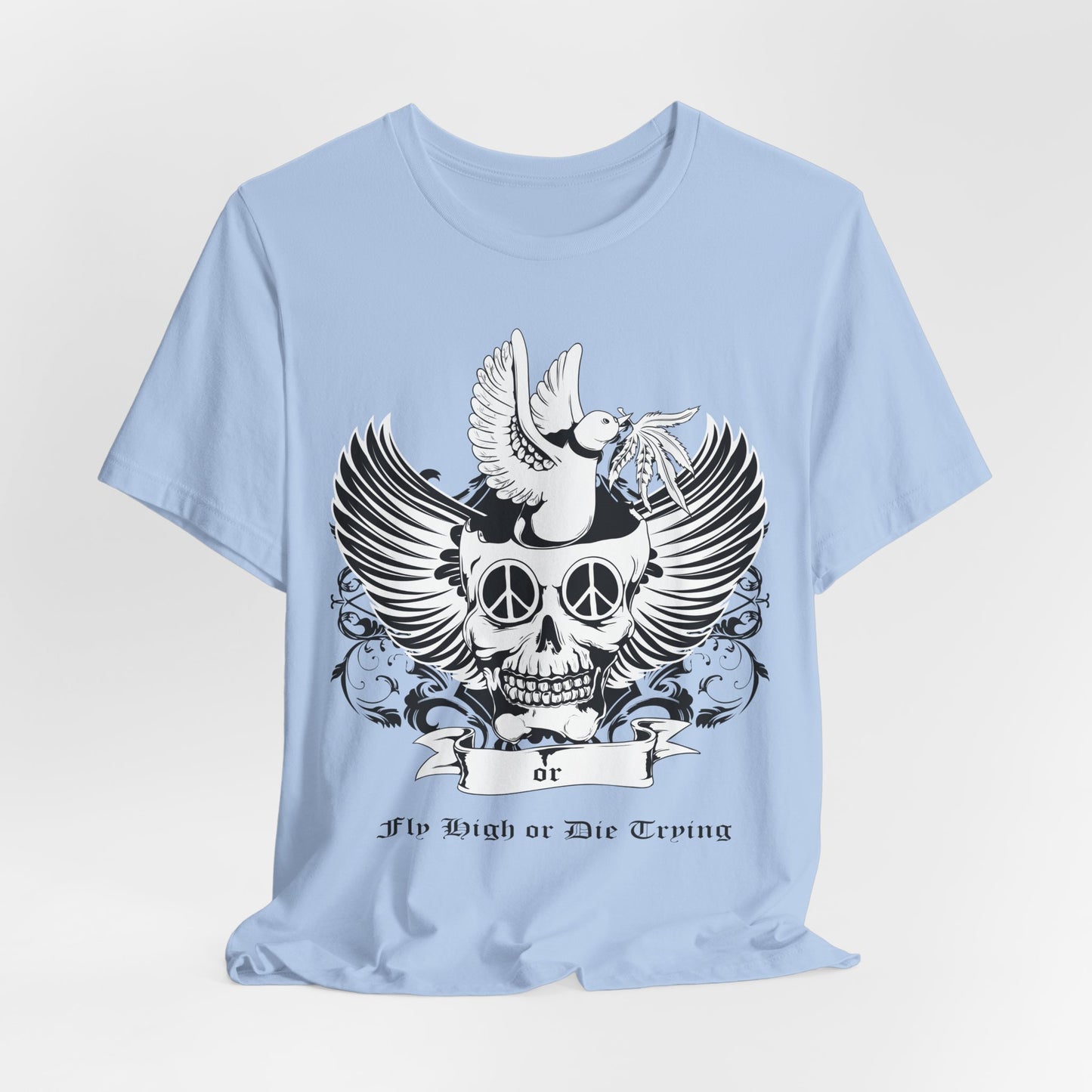 Bird Skull Graphic Design Tee, Skull Shirt, Vintage Tees, Art Design T-Shirt, Vintage Graphic Tee, Art Shirts with Skulls