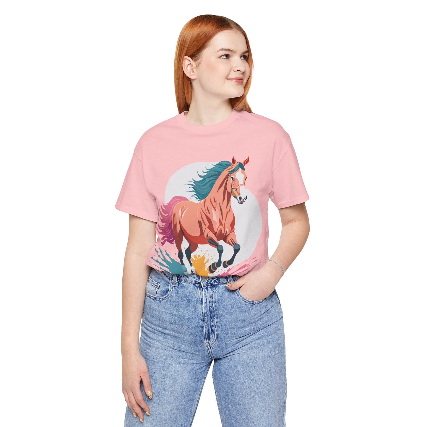 Horse Graphic Unisex 100 Cotton Vintage Animal Art T-Shirt 19