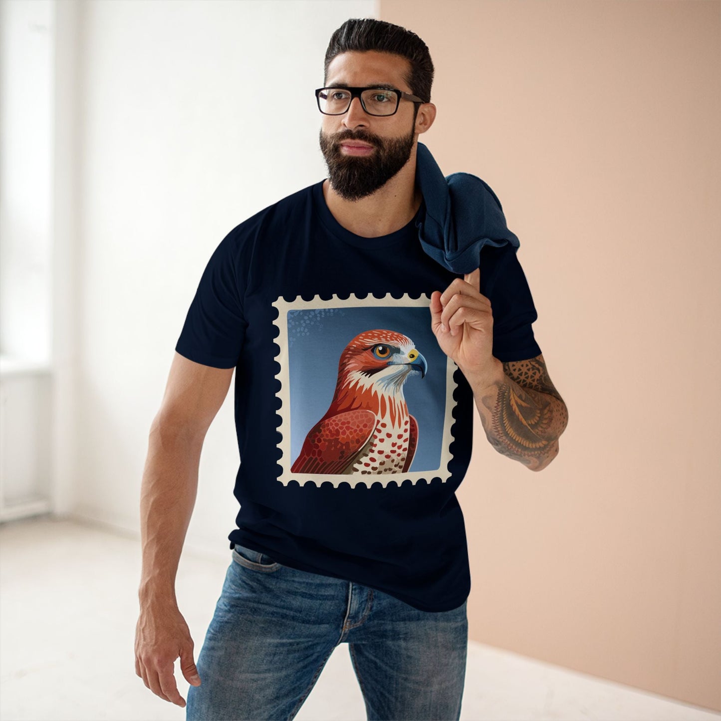 Stamp Shirt Postage Stamp Tee Unisex Premium Cotton Original Art Design Retro2Nova Art Collection