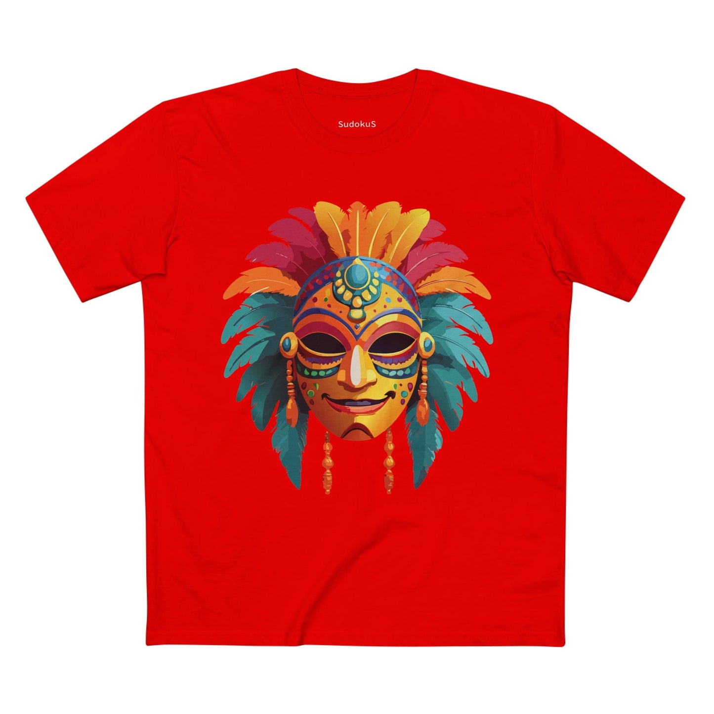 Mask Graphic Unisex 100 Cotton Staple Tee 5