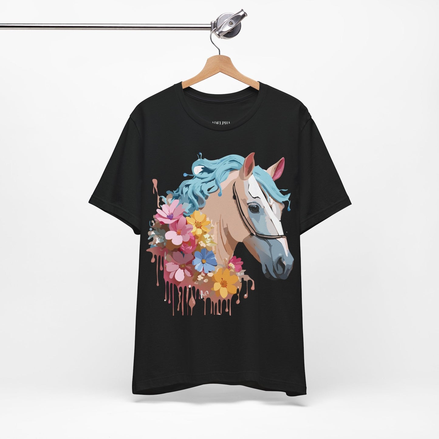 Unisex Horse Graphic Tee From Adelpha Vintage Inspired Art Shirt Short Sleeve Jersey