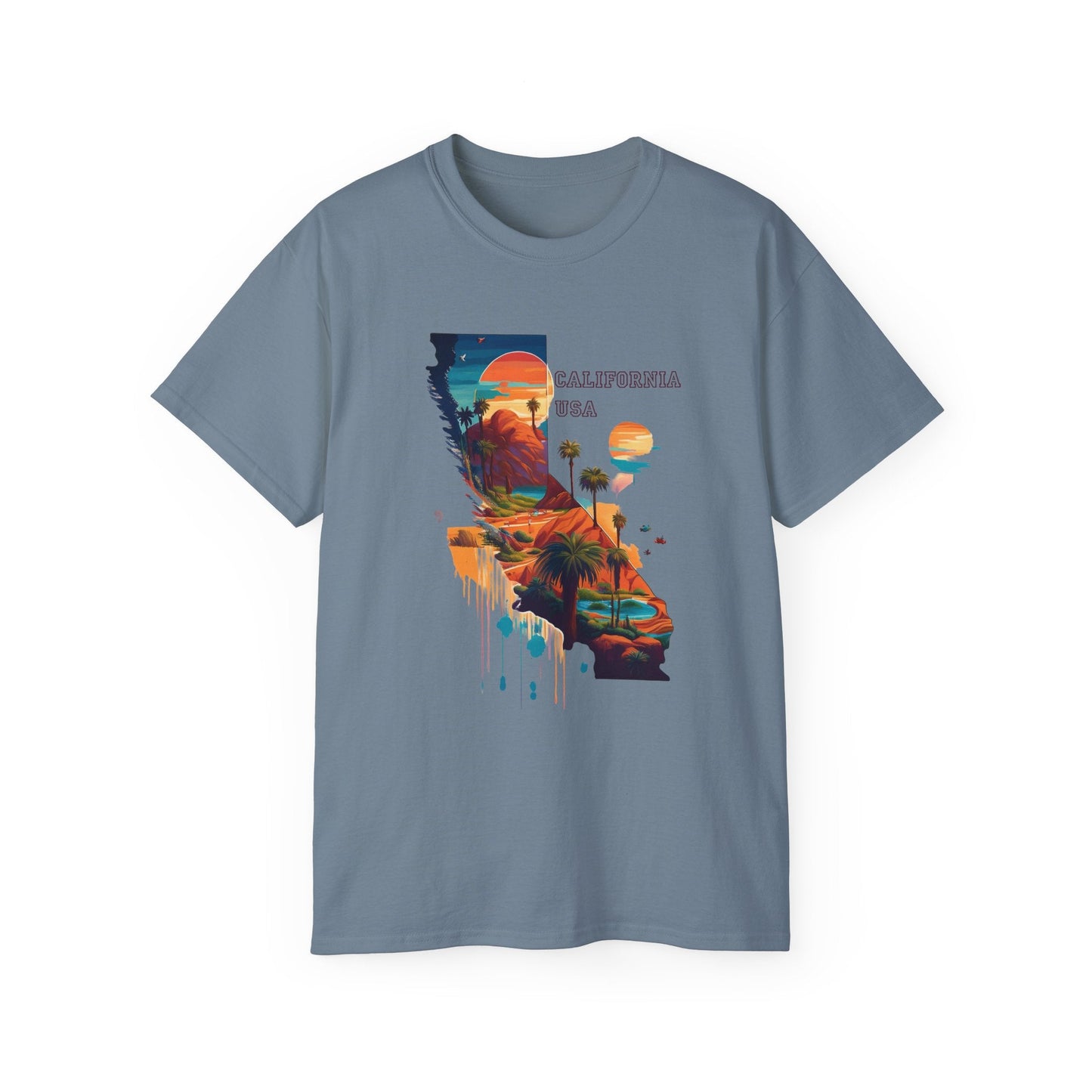 California Graphic Unisex Cotton T‑Shirt 2