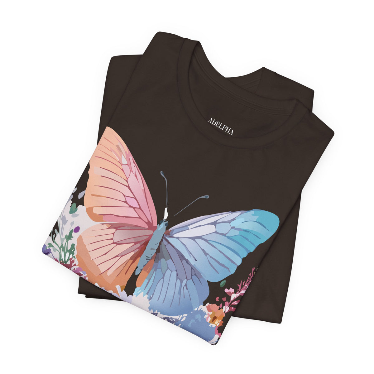 Butterfly Graphic Unisex Cotton Bella+Canvas Tee with Art Design n82