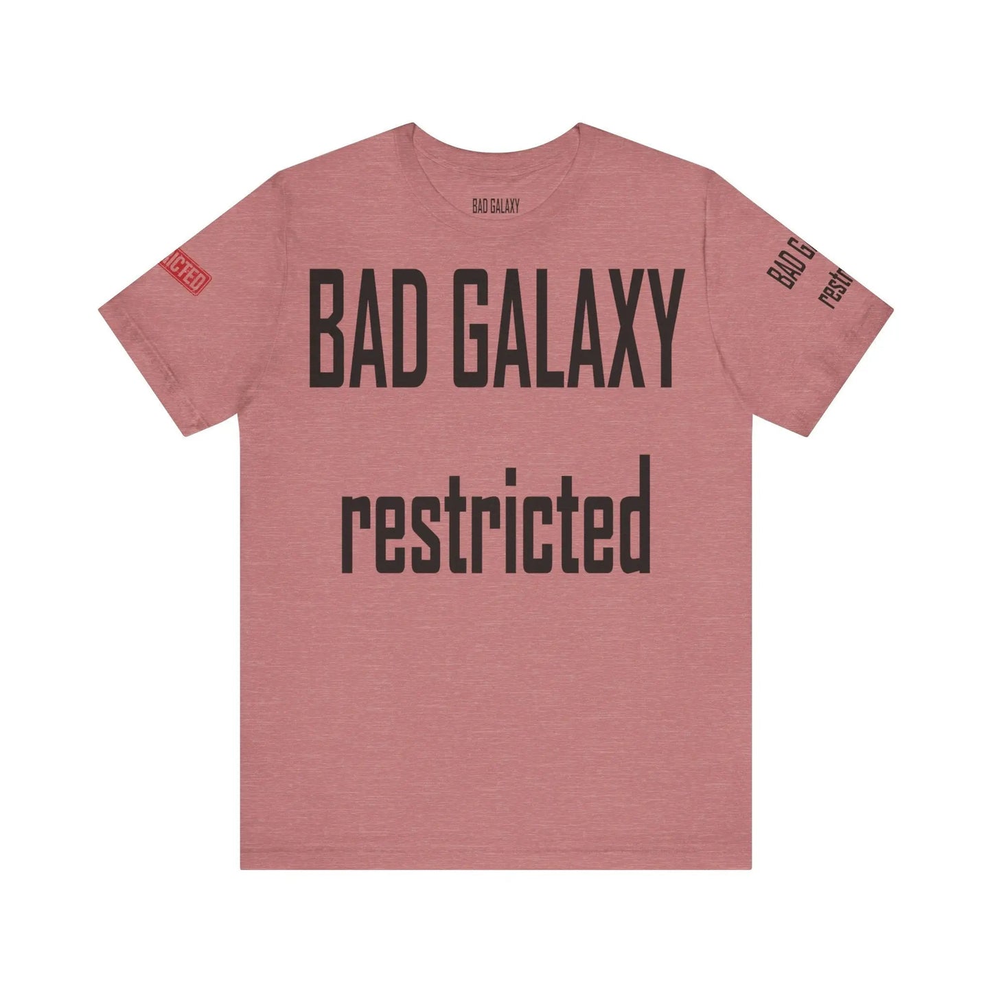 Bad Galaxy Tee Shirt With Red Stamp 100 Percent Cotton Made In USA Eco Friendly Inks