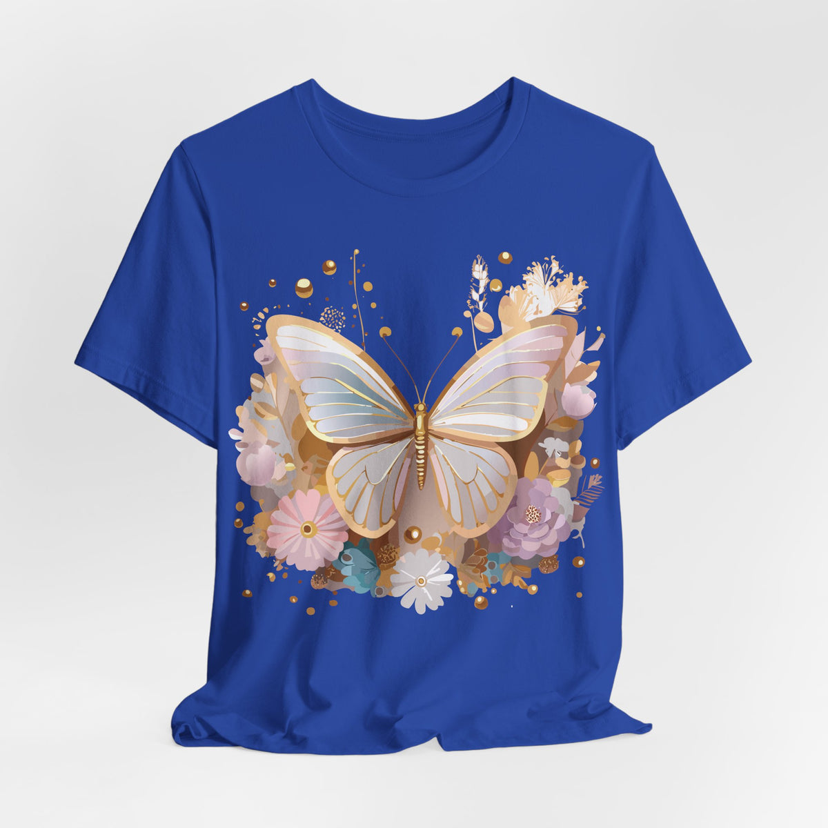 Butterfly Graphic Unisex Cotton Bella+Canvas Tee with Art Design n67