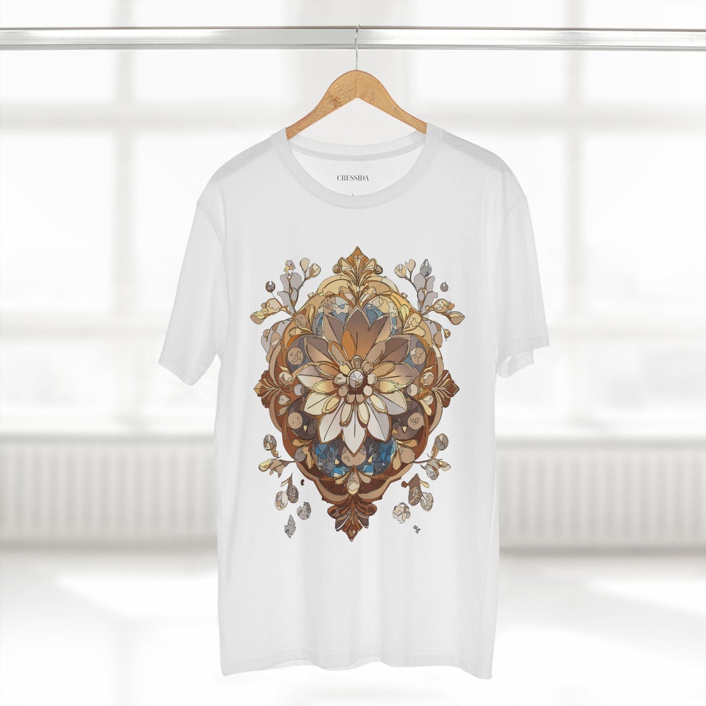 Floral Graphic T-Shirt Unisex 100 Cotton Art Design with Antique Flowers Tee 18