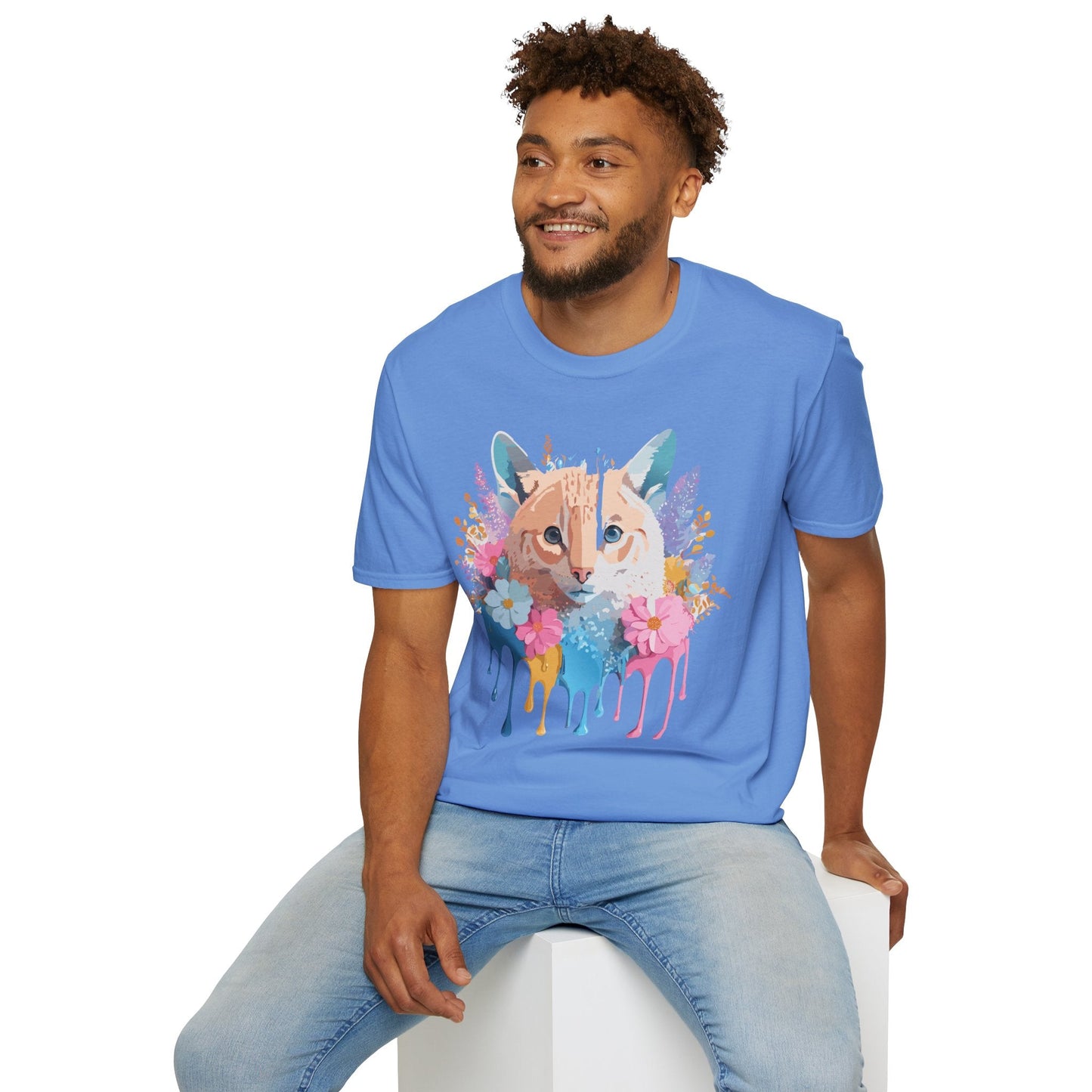 Unisex Cat Shirt Softstyle Tee 100 Percent Ring Spun Cotton Gildan 64000