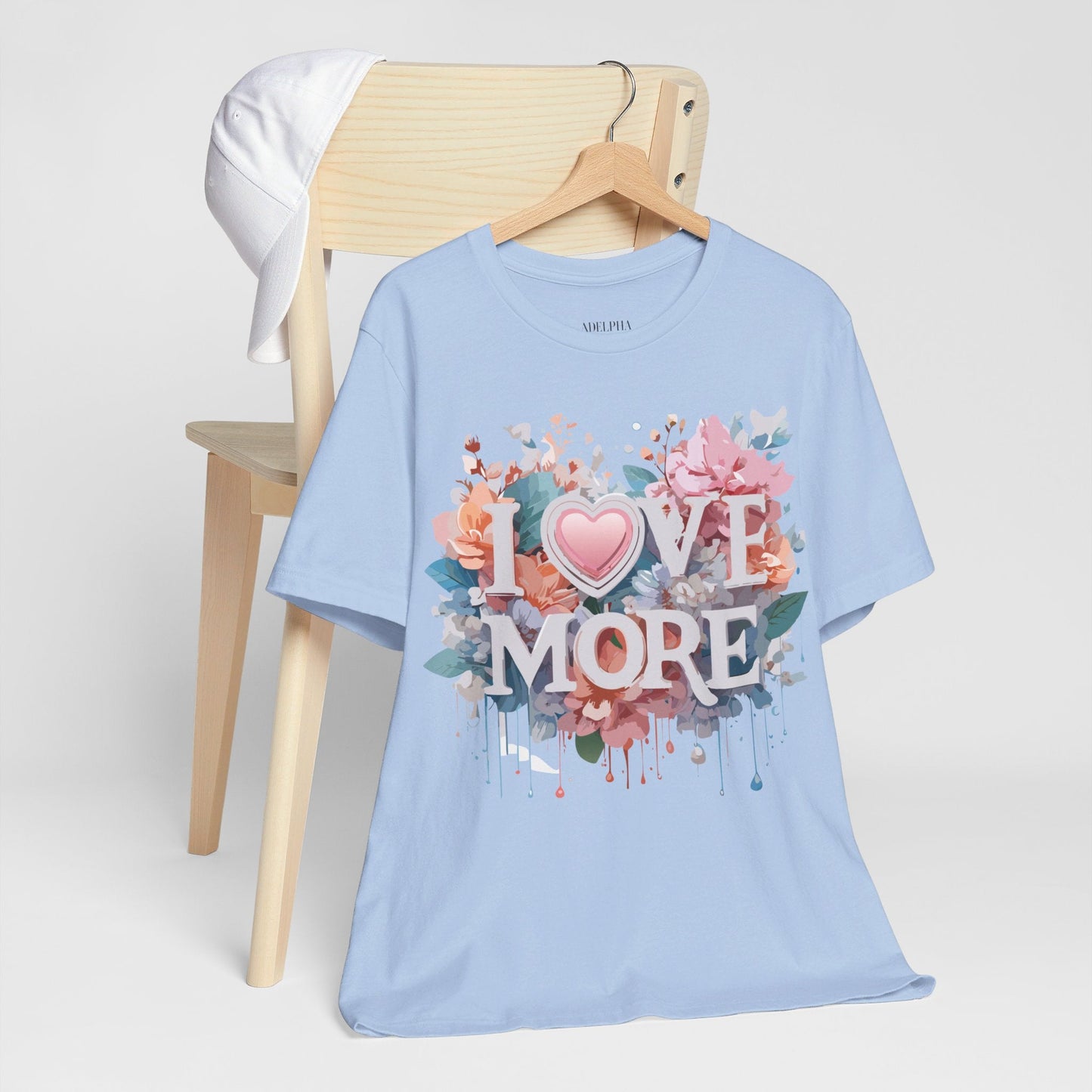 Valentine Day Graphic Unisex 100 Cotton Vintage Artwork with Love and Flower Design Tee 17