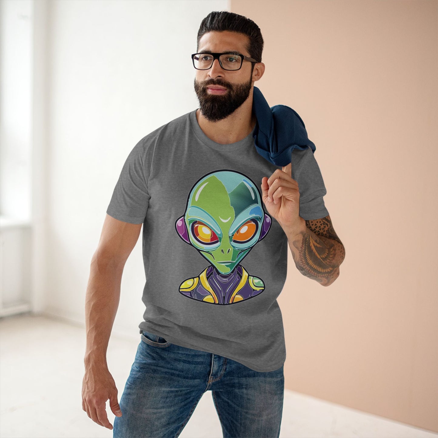 Aliens Graphic Unisex 100 Cotton Staple Tee 7
