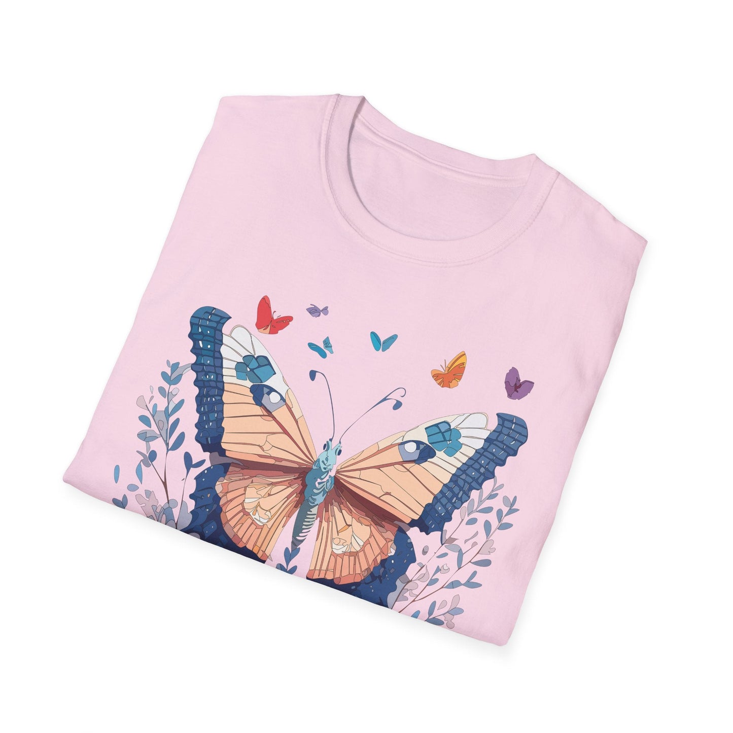 Unisex Butterfly Shirt Monarch Design Gildan Softstyle 64000 Short Sleeve Tee For Men And Women