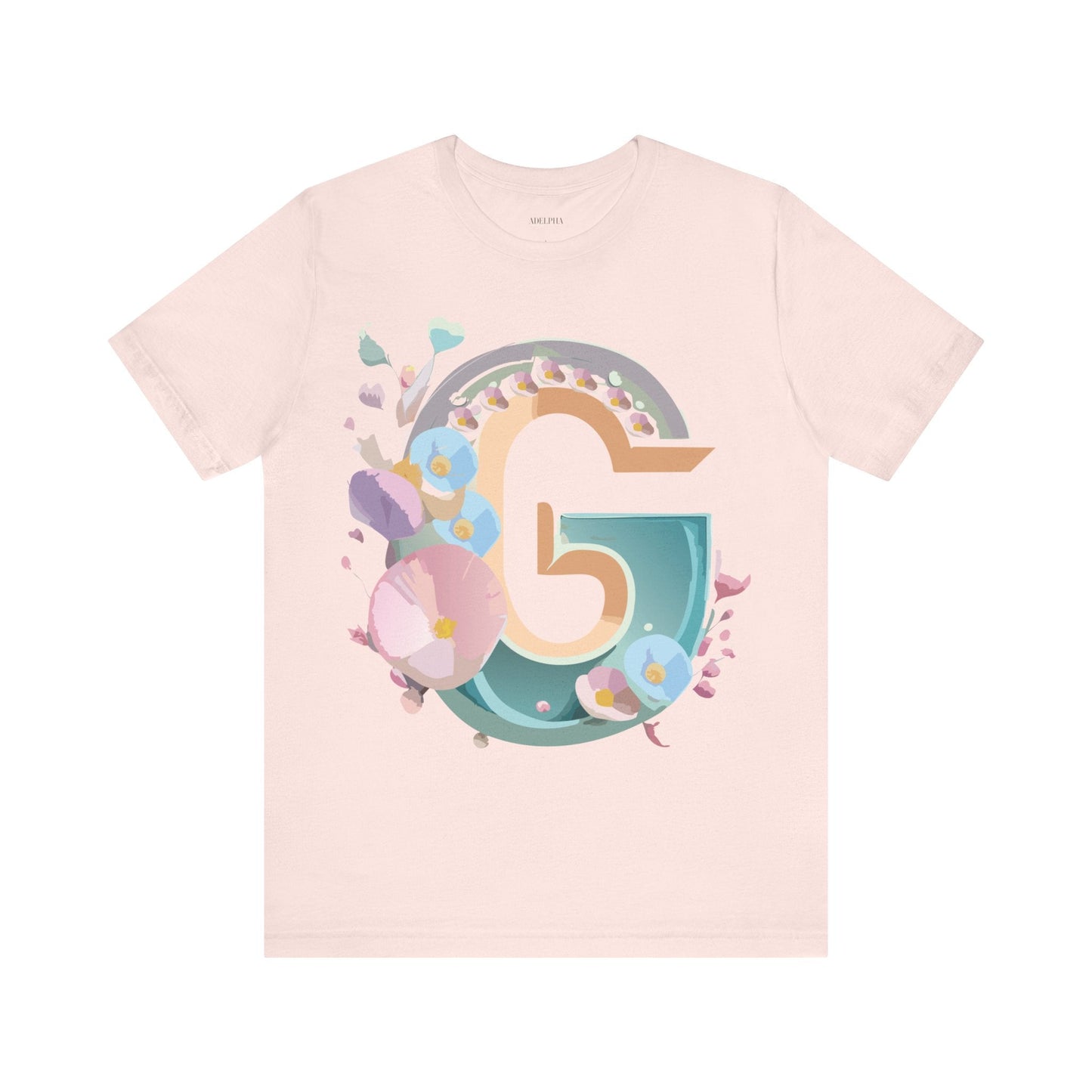 Letter G Graphic Tee Unisex Jersey Short Sleeve From Adelpha Art Design Vintage Inspired Shirt