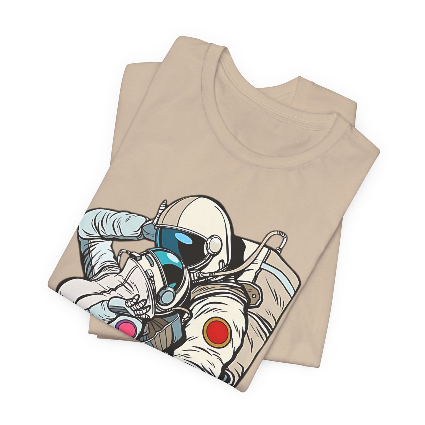 Unisex Astronaut T-shirt, Space Lovers Tee, Cosmic Top, Astronaut Graphic Tee, Cosmos Graphic T-Shirt, Love Shirt Art T-Shirt