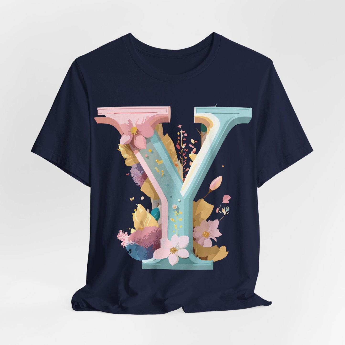 Letter Y Shirt Unisex Graphic Tee Vintage Inspired Artwork Adelpha Short Sleeve Design