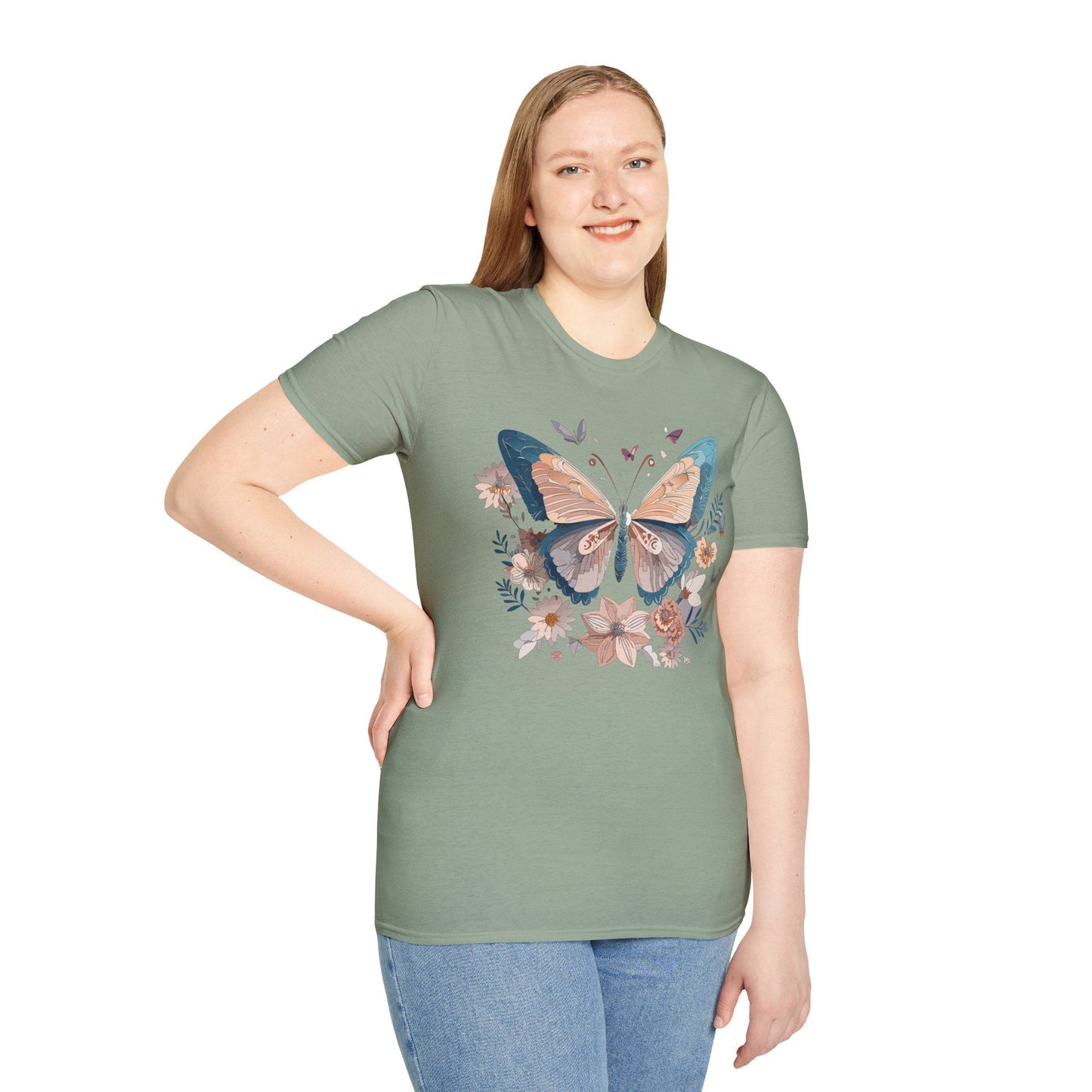 Monarch Butterfly T Shirt Unisex Softstyle Gildan 64000 Tee Lightweight Comfort Fit