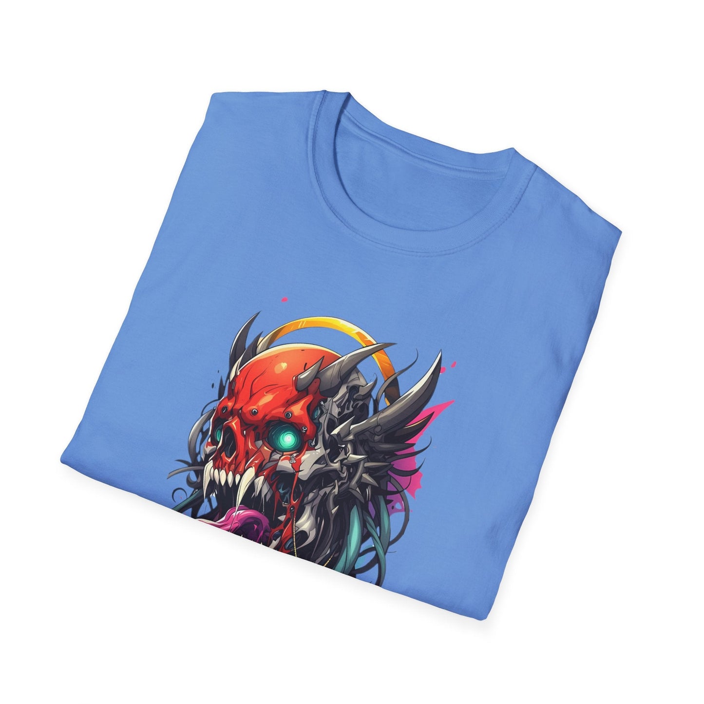 Skull Tee Shirt Unisex Skeleton Art Design Gildan Softstyle 64000 100 Percent Ring Spun Cotton