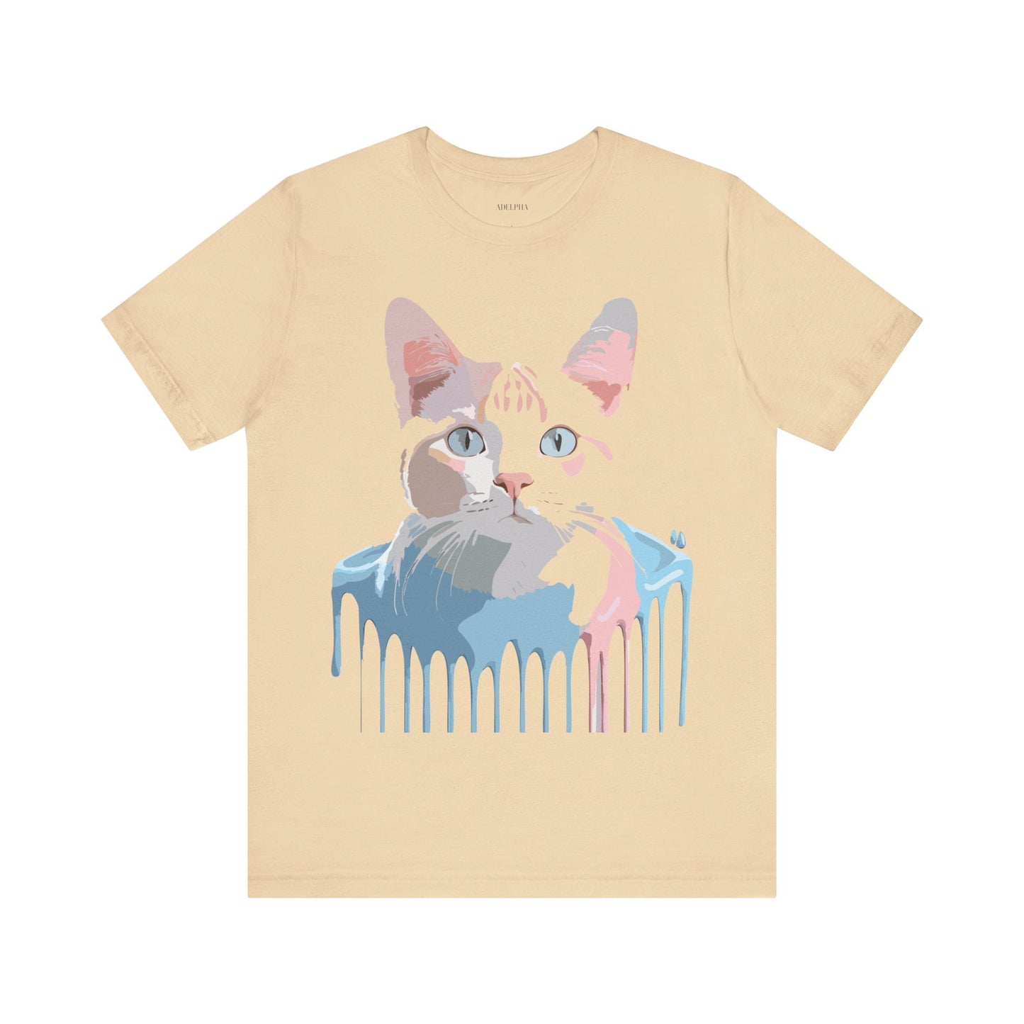 Adelpha Cat Graphic T Shirt Unisex Short Sleeve Vintage Artwork Tee