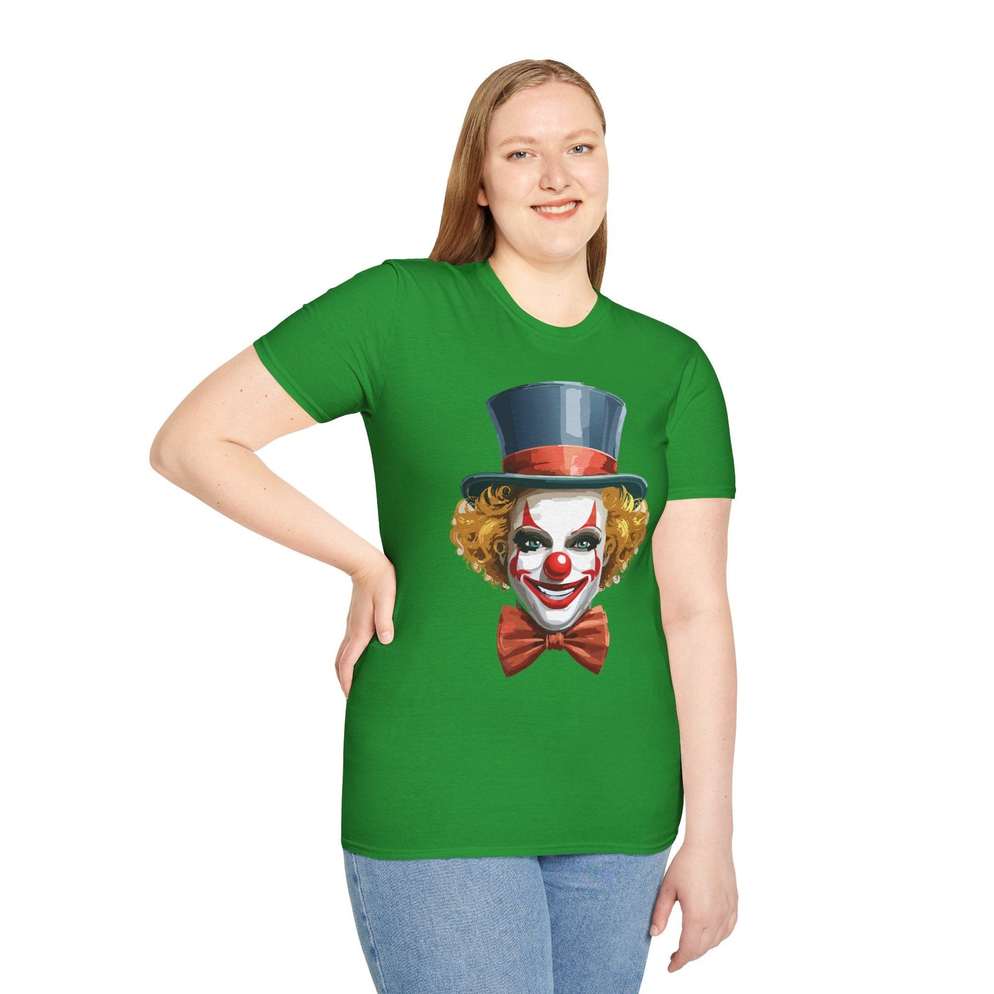 Clown Shirt T Shirt With Clown Funny Man Circus Shirt Scary Man Tee Unisex Gildan Softstyle 64000