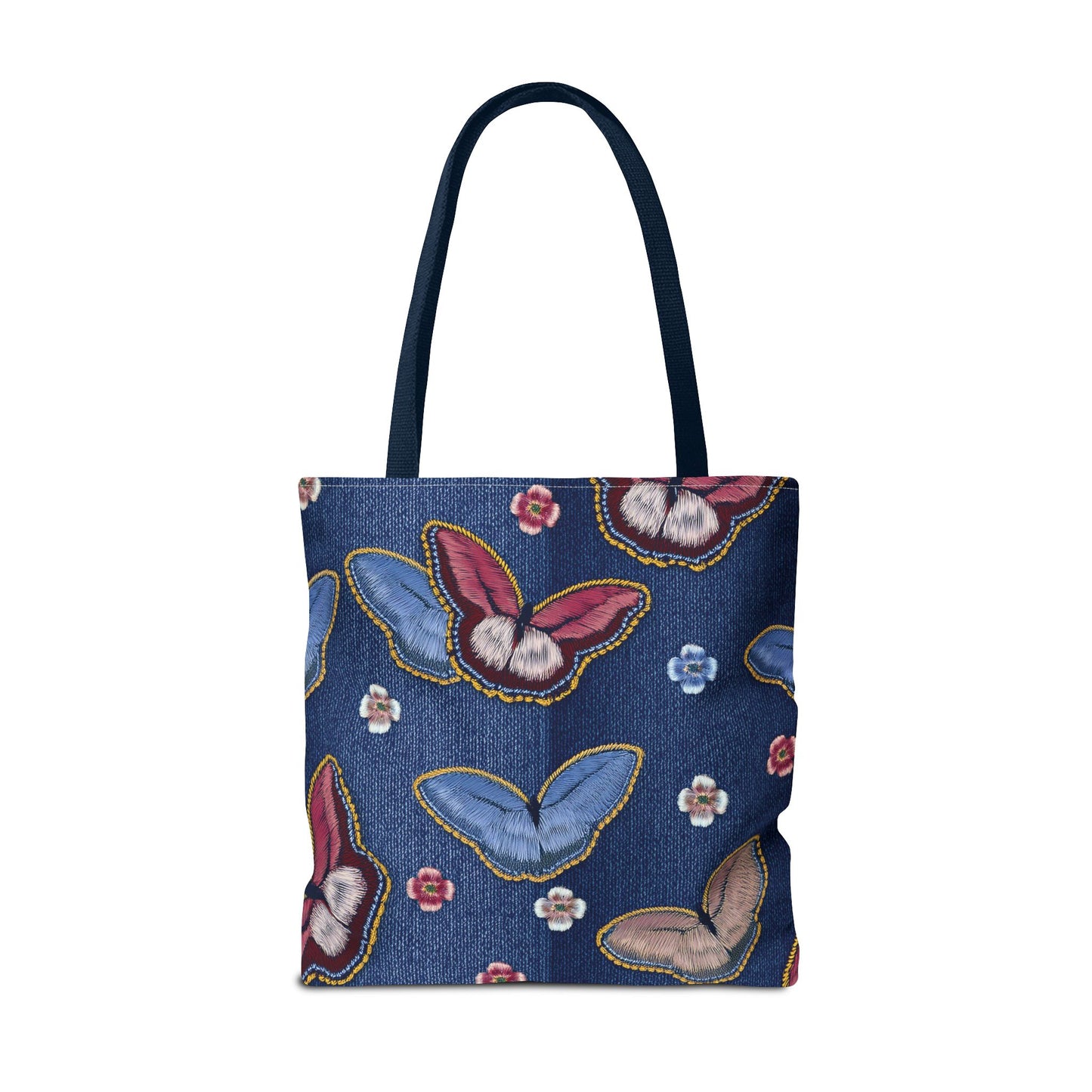 Denim Fabric Imitation Print Unisex Canvas Bag Poly Spun 3 Sizes Tote Bag 180